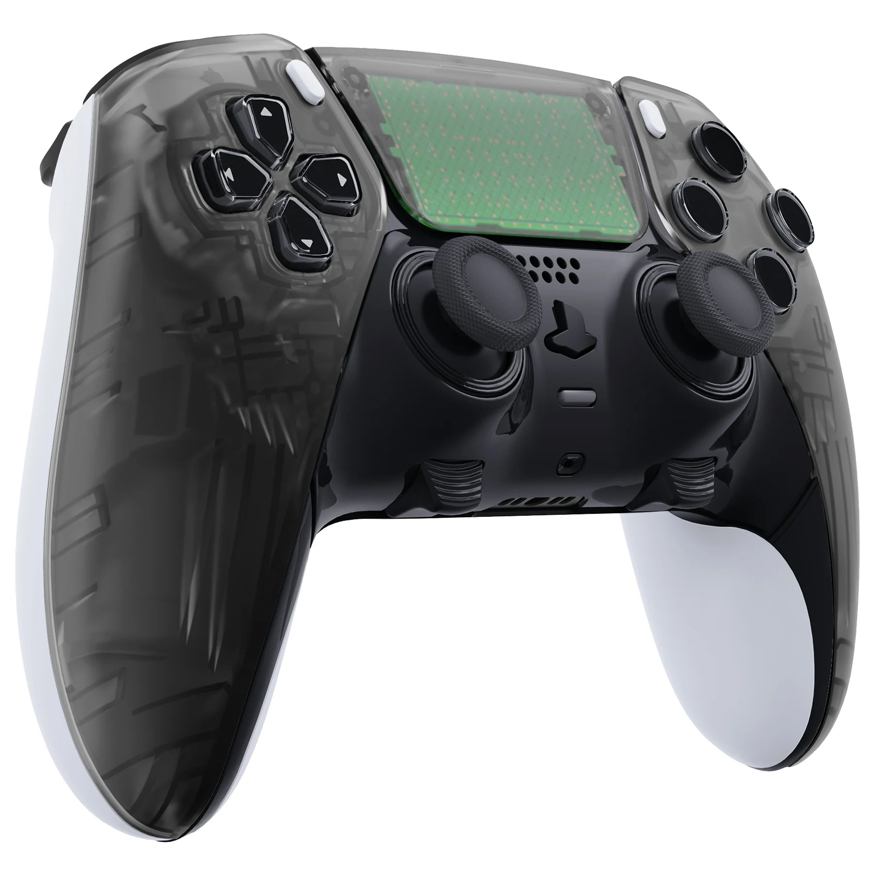 eXtremeRate Replacement Left Right Front Housing Shell with Touchpad Compatible with PS5 Edge Controller - Clear Black - Image 4