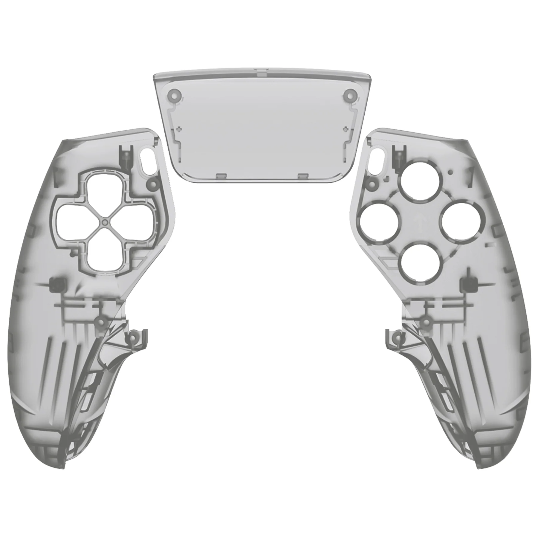 eXtremeRate Replacement Left Right Front Housing Shell with Touchpad Compatible with PS5 Edge Controller - Clear Black - Image 6