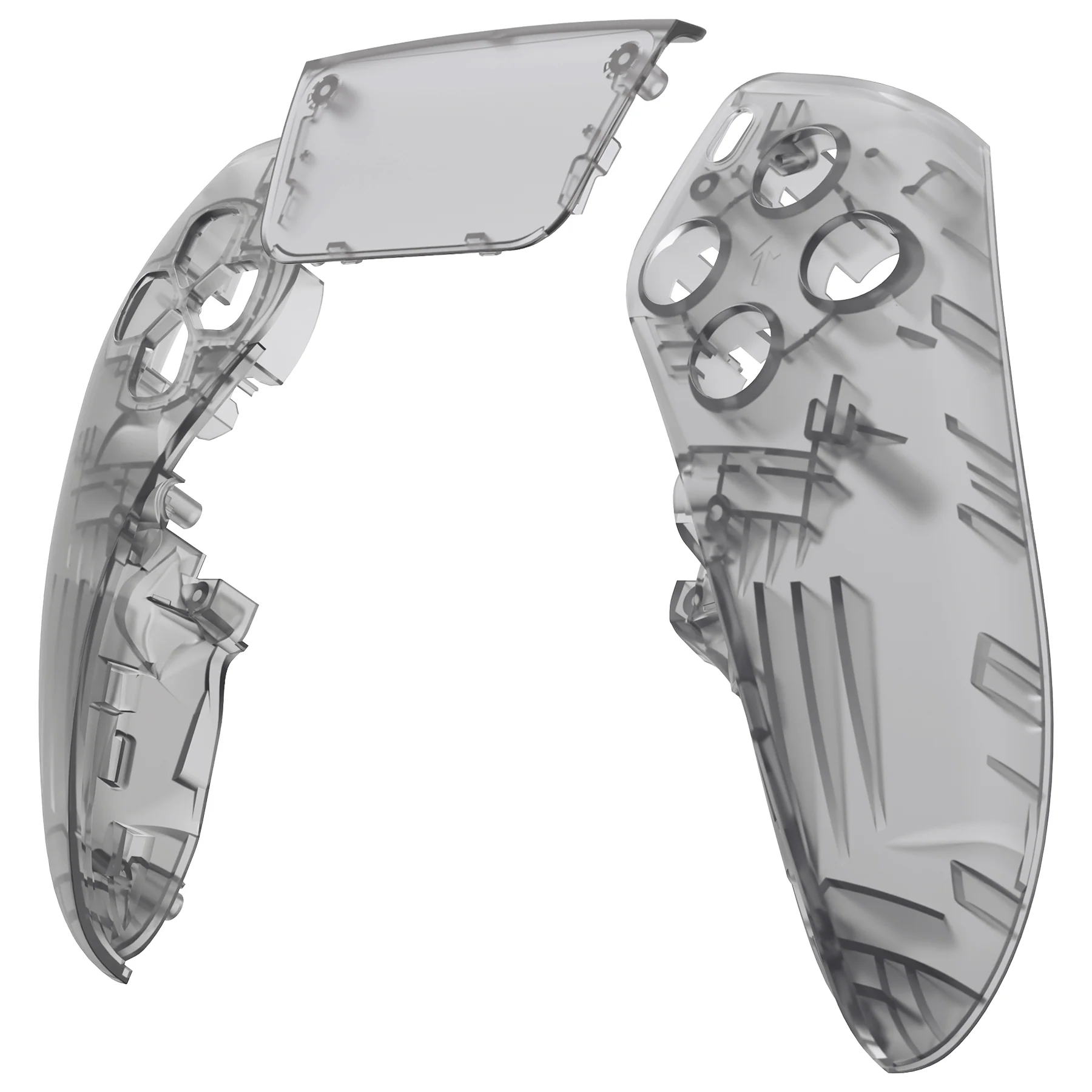 eXtremeRate Replacement Left Right Front Housing Shell with Touchpad Compatible with PS5 Edge Controller - Clear Black - Image 7