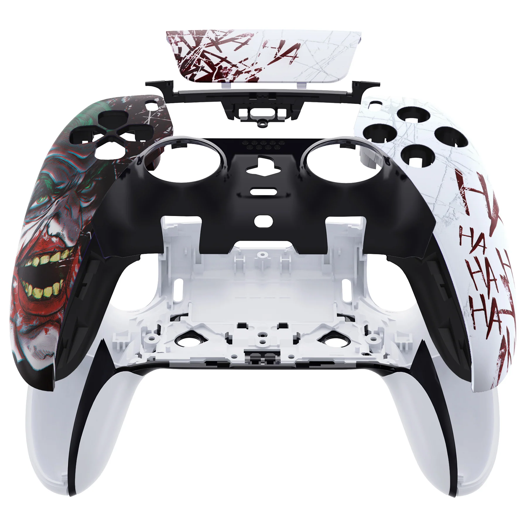 eXtremeRate Replacement Left Right Front Housing Shell with Touchpad Compatible with PS5 Edge Controller - Clown HAHAHA - Image 2