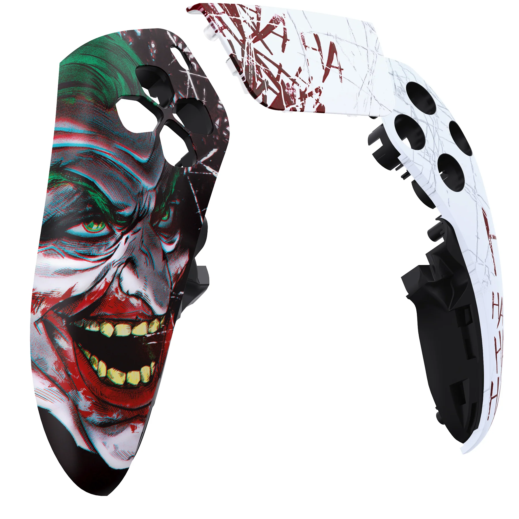eXtremeRate Replacement Left Right Front Housing Shell with Touchpad Compatible with PS5 Edge Controller - Clown HAHAHA - Image 9