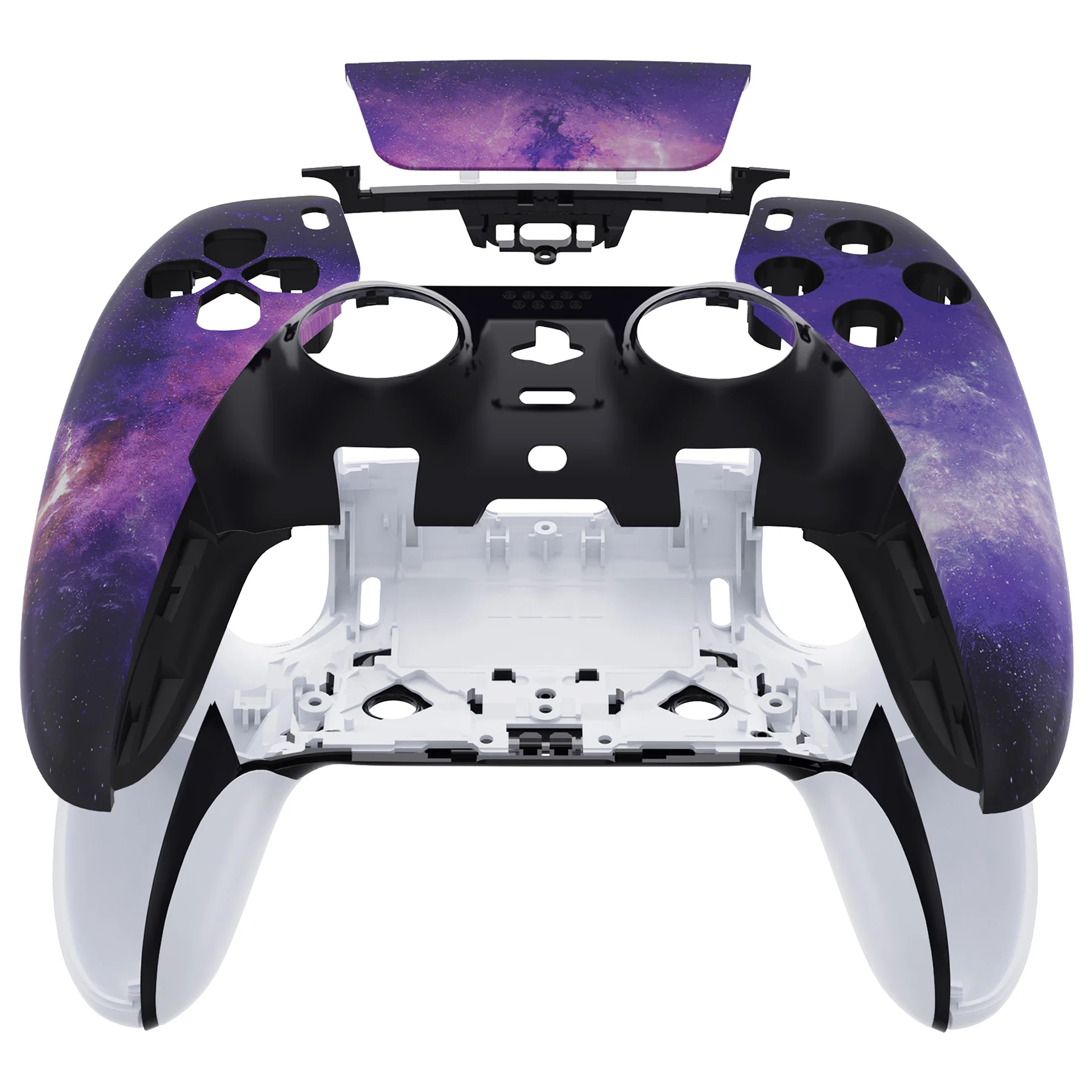eXtremeRate Replacement Left Right Front Housing Shell with Touchpad Compatible with PS5 Edge Controller - Nebula Galaxy - Image 2