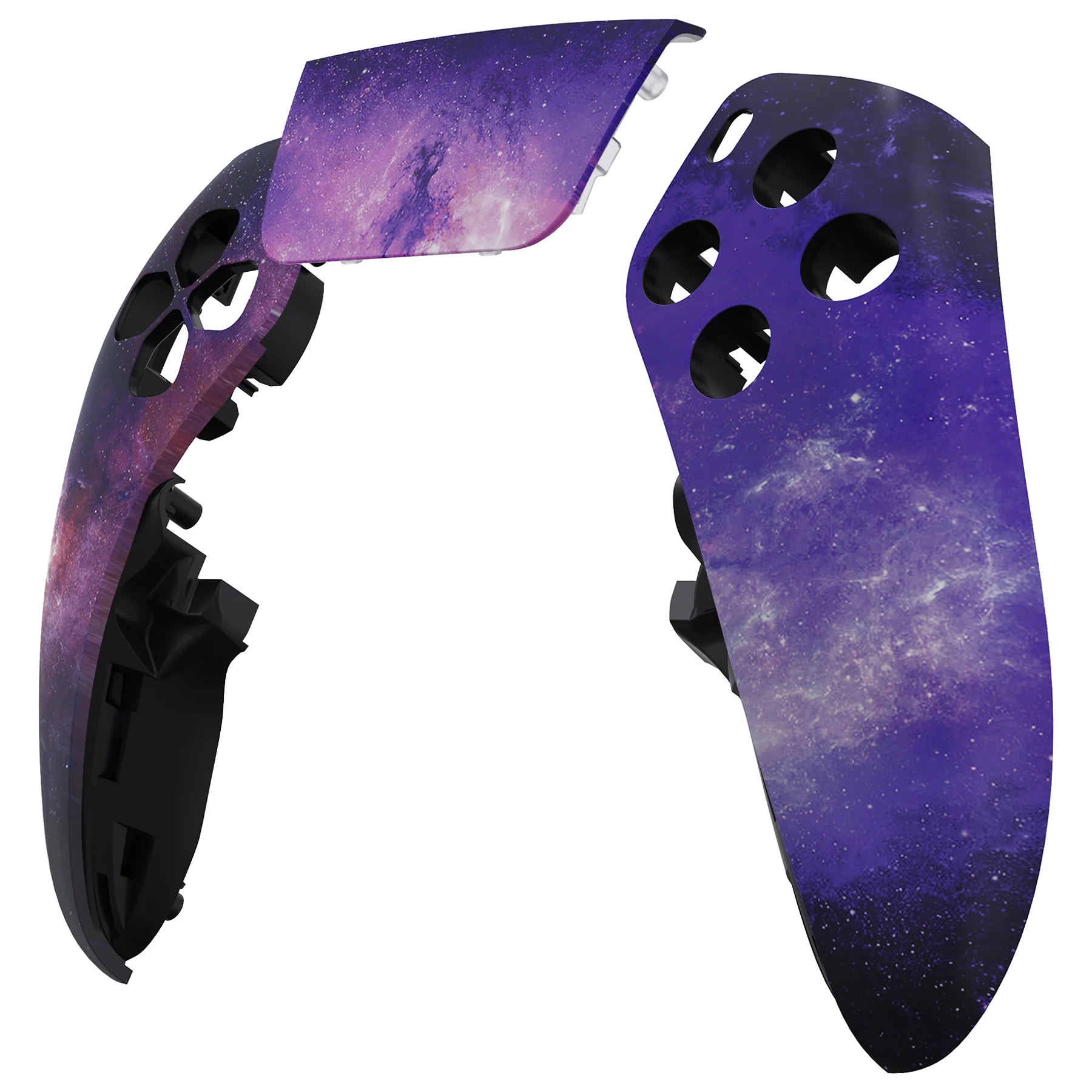eXtremeRate Replacement Left Right Front Housing Shell with Touchpad Compatible with PS5 Edge Controller - Nebula Galaxy - Image 8