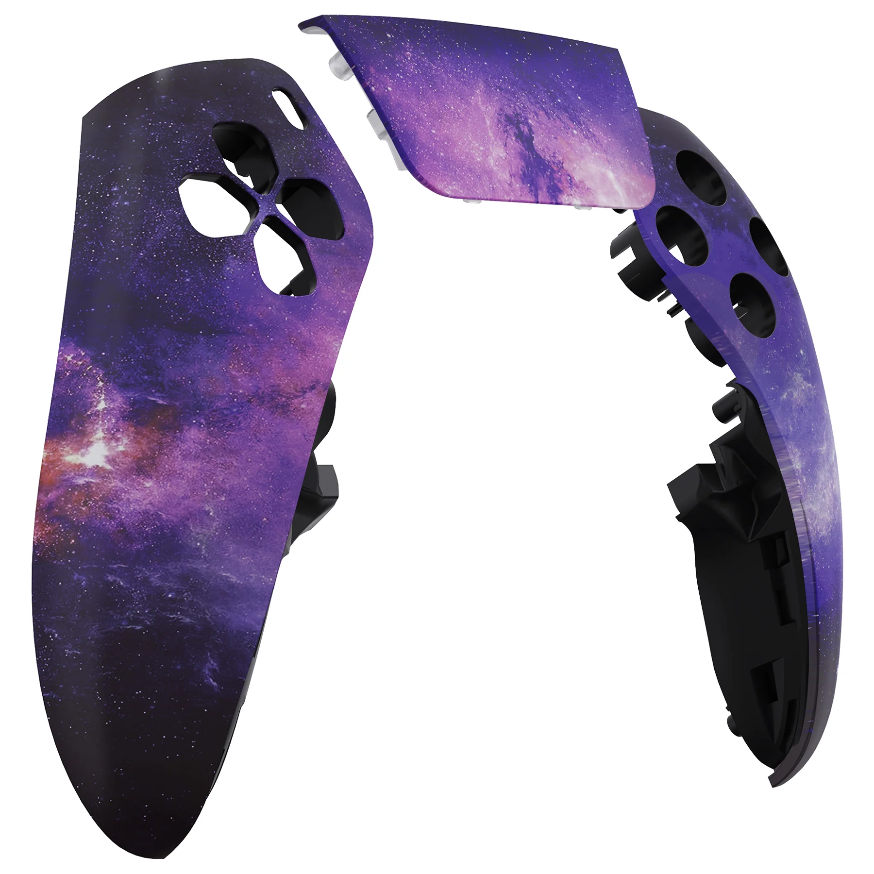 eXtremeRate Replacement Left Right Front Housing Shell with Touchpad Compatible with PS5 Edge Controller - Nebula Galaxy - Image 9