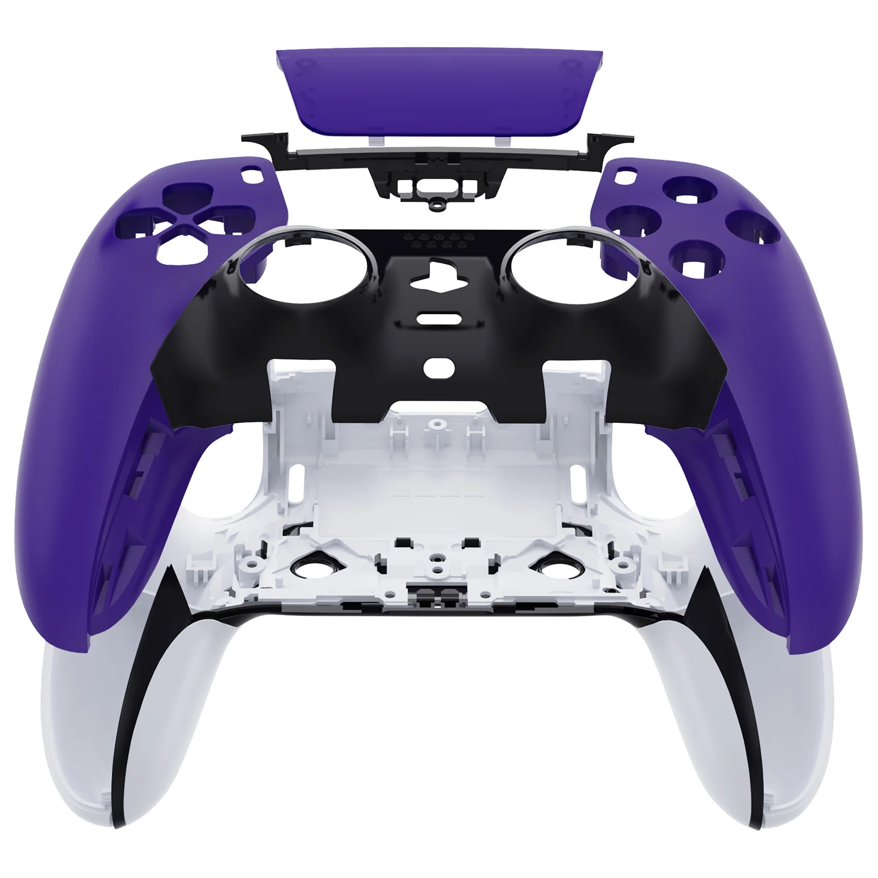 eXtremeRate Replacement Left Right Front Housing Shell with Touchpad Compatible with PS5 Edge Controller - Purple - Image 2