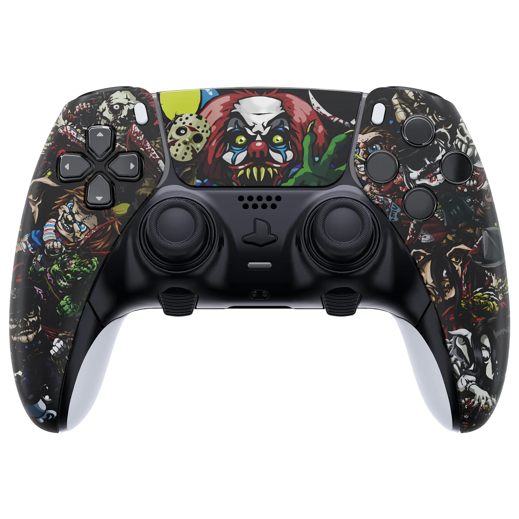 eXtremeRate Replacement Left Right Front Housing Shell with Touchpad Compatible with PS5 Edge Controller - Scary Party - Image 4