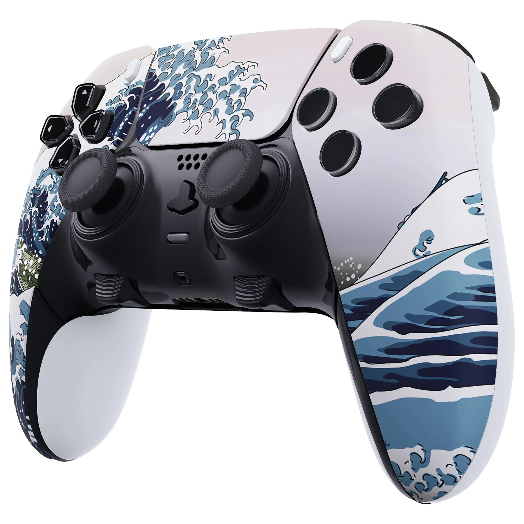 eXtremeRate Replacement Left Right Front Housing Shell with Touchpad Compatible with PS5 Edge Controller - The Great Wave - Image 5