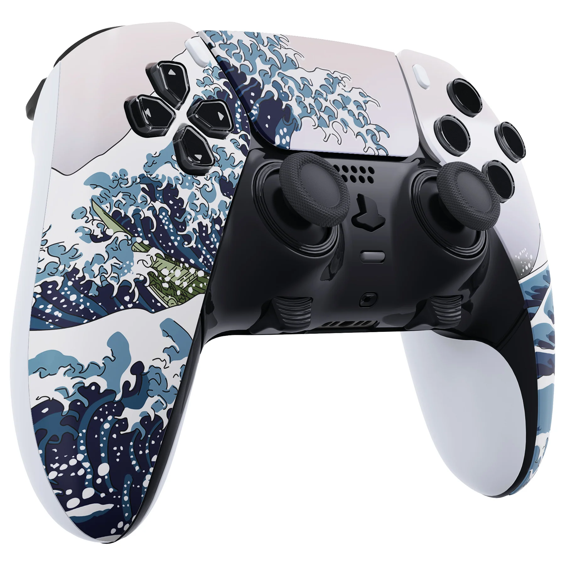 eXtremeRate Replacement Left Right Front Housing Shell with Touchpad Compatible with PS5 Edge Controller - The Great Wave - Image 6