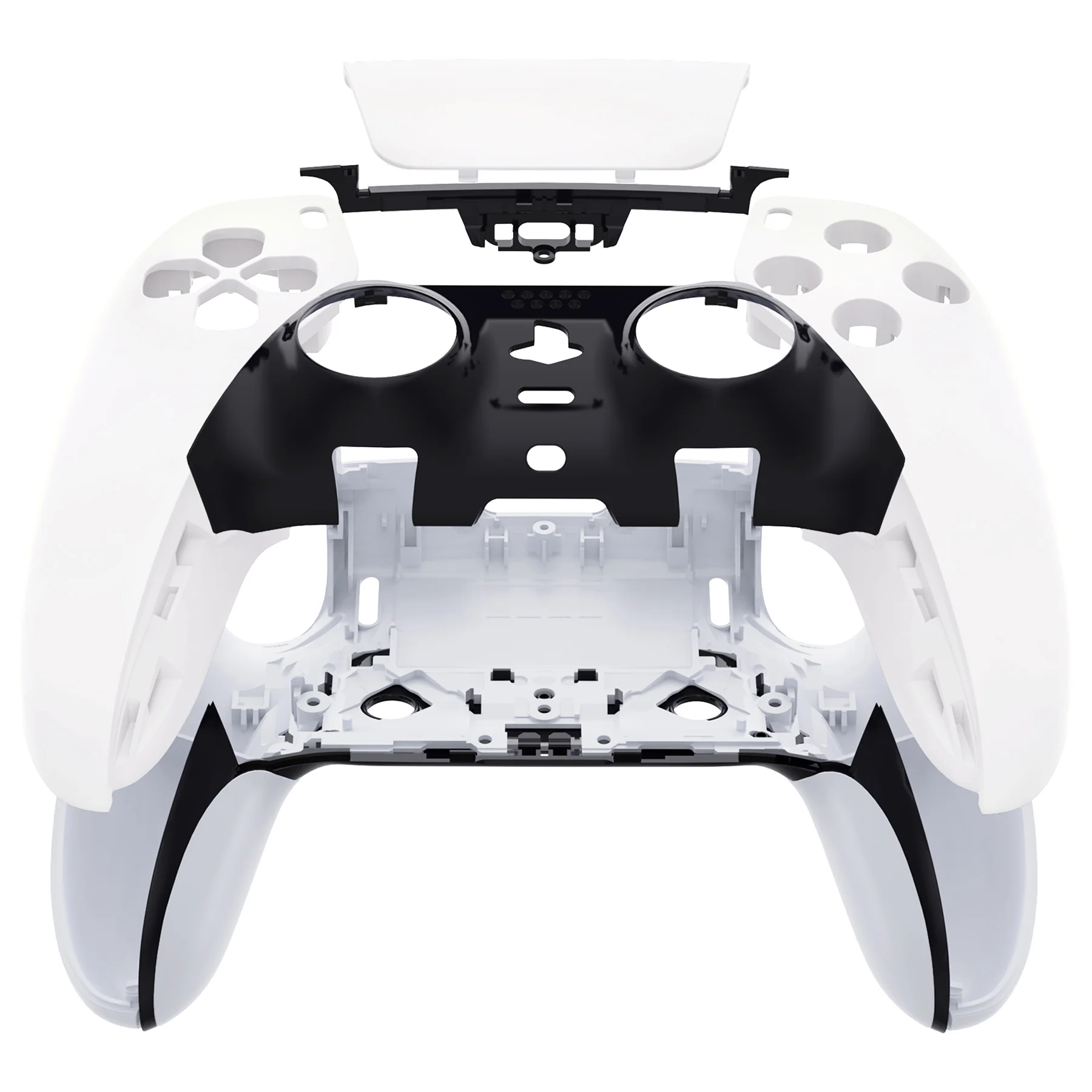 eXtremeRate Replacement Left Right Front Housing Shell with Touchpad Compatible with PS5 Edge Controller - White - Image 2