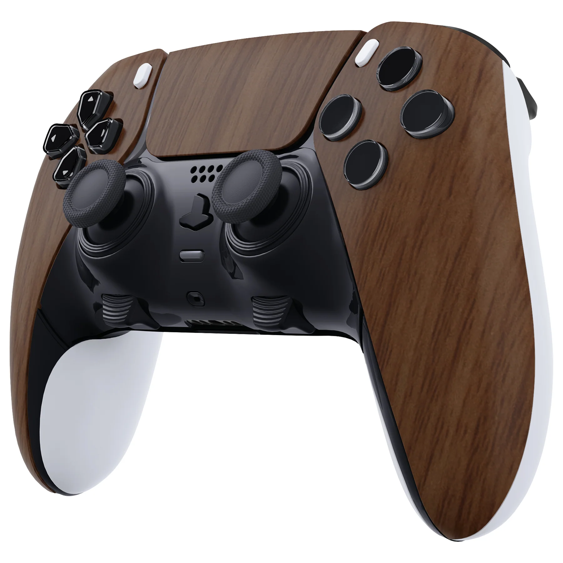 eXtremeRate Replacement Left Right Front Housing Shell with Touchpad Compatible with PS5 Edge Controller - Wood Grain - Image 5