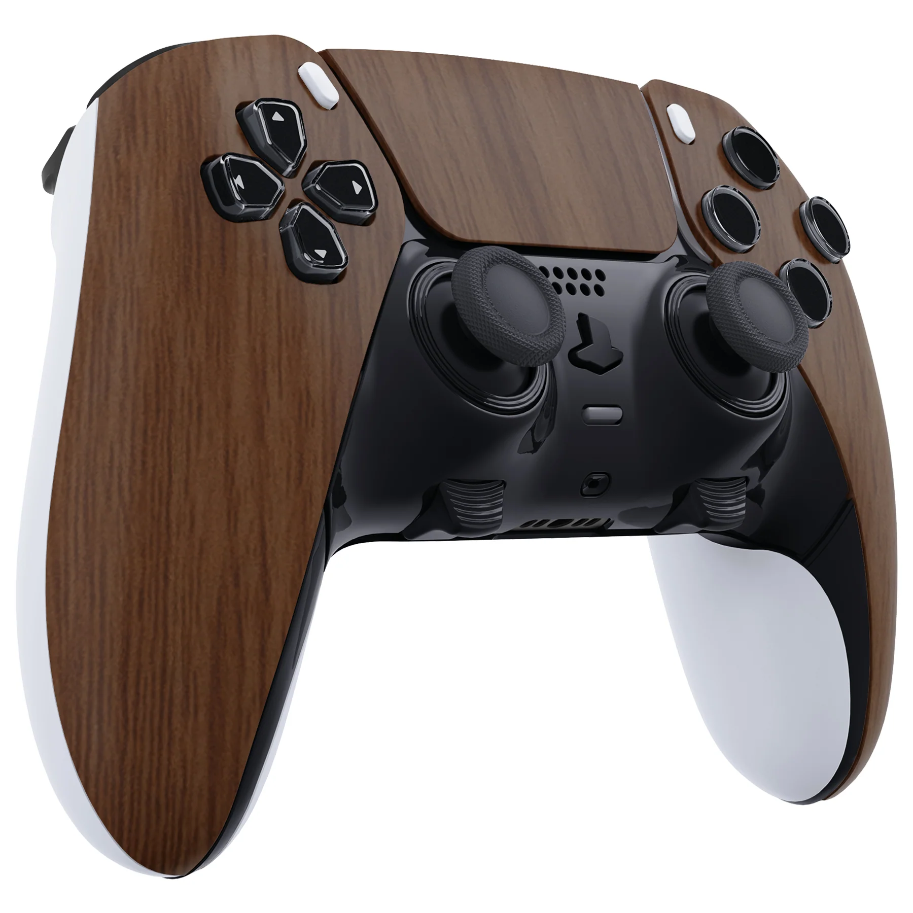 eXtremeRate Replacement Left Right Front Housing Shell with Touchpad Compatible with PS5 Edge Controller - Wood Grain - Image 6