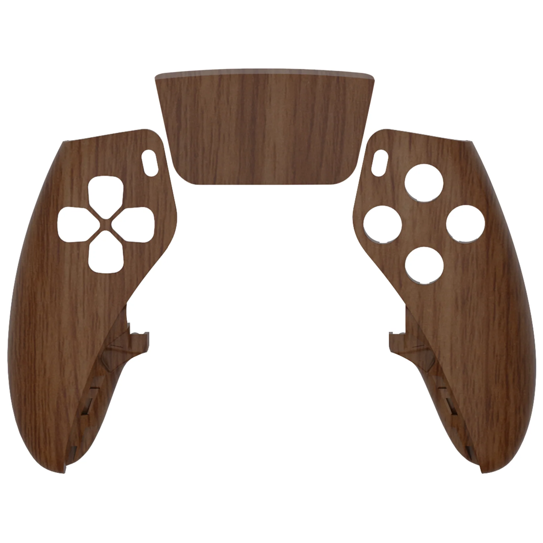 eXtremeRate Replacement Left Right Front Housing Shell with Touchpad Compatible with PS5 Edge Controller - Wood Grain - Image 7