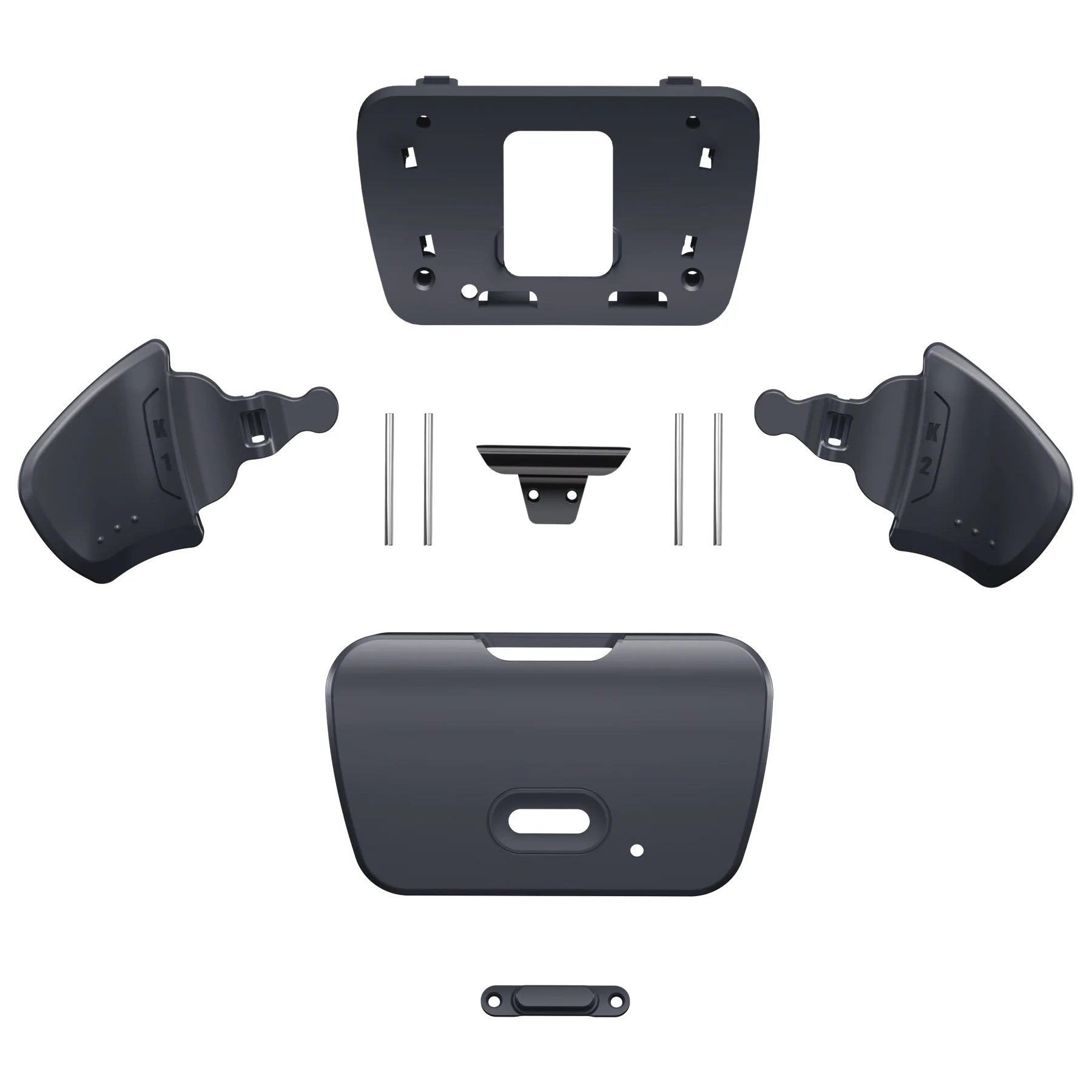 eXtremeRate Replacement Redesigned K1 K2 Back Buttons for eXtremerate RISE Remap Kit, Compatible with PS5 Controller - Classic Gray - Image 2