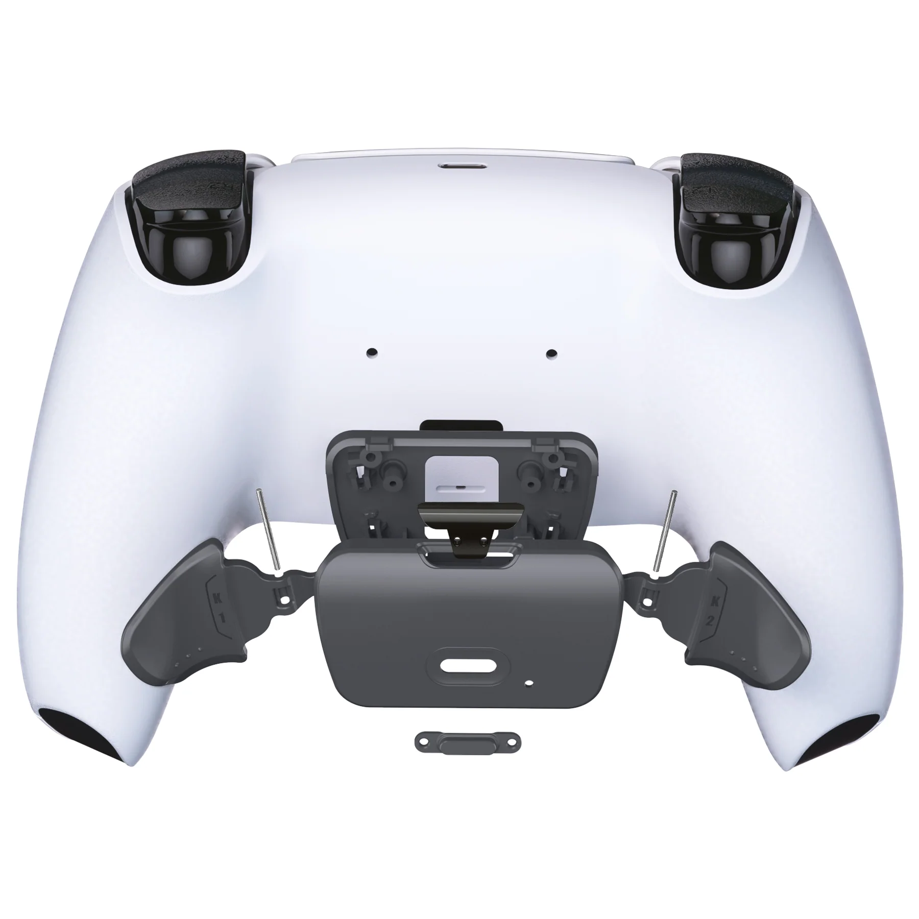 eXtremeRate Replacement Redesigned K1 K2 Back Buttons for eXtremerate RISE Remap Kit, Compatible with PS5 Controller - Classic Gray - Image 4