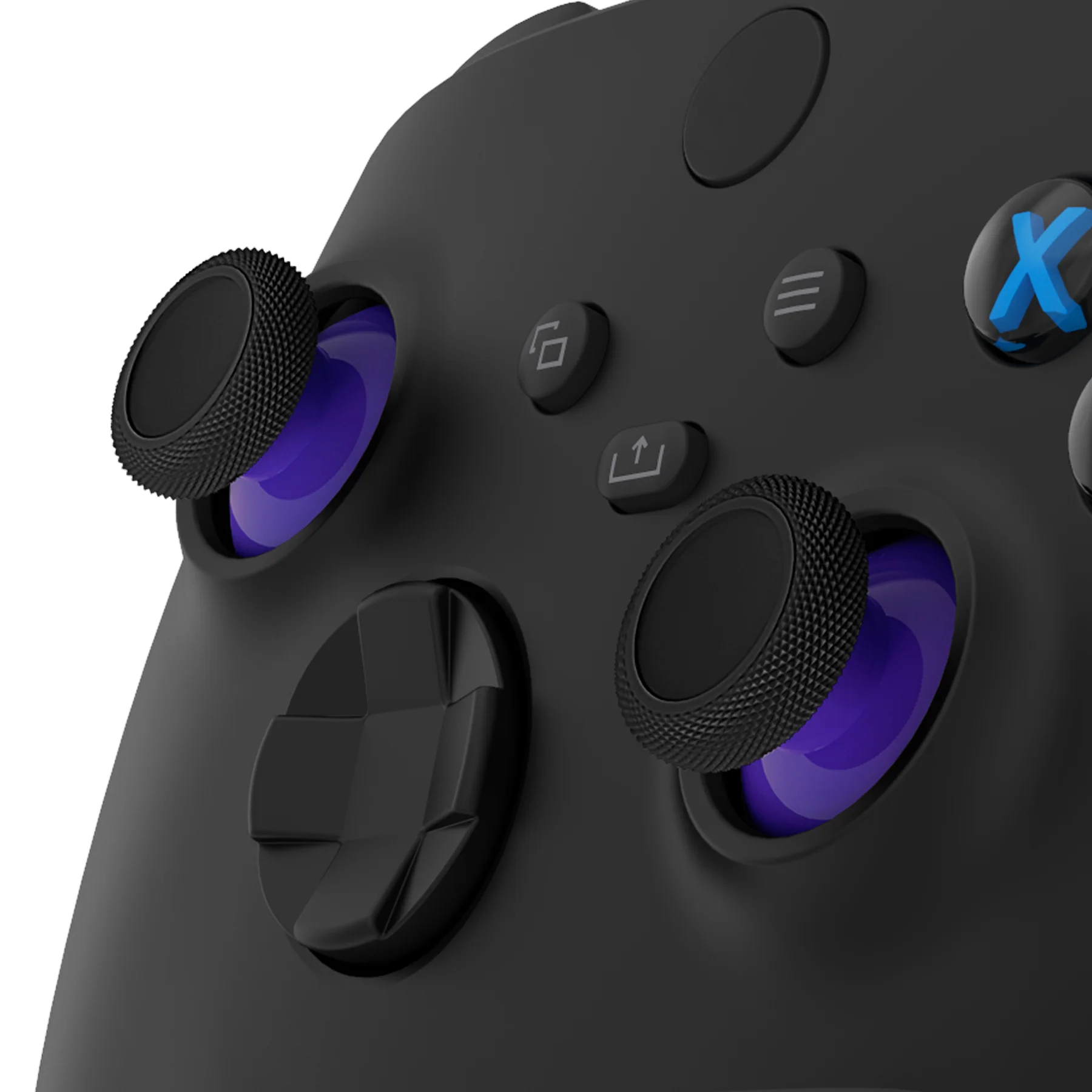 eXtremeRate Replacement Thumbsticks for Xbox Series X/S Controller & Xbox One X/S Controller & Xbox One Standard Controller & Xbox One Elite Controller - Purple & Black - Image 3