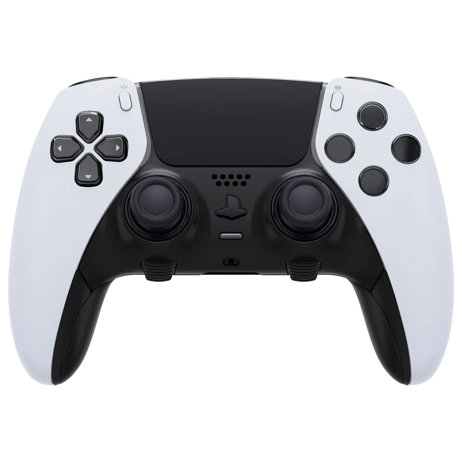 eXtremeRate Replacement Top Bottom Decorative Trim Shell Compatible with PS5 Edge Controller - Black - Image 2
