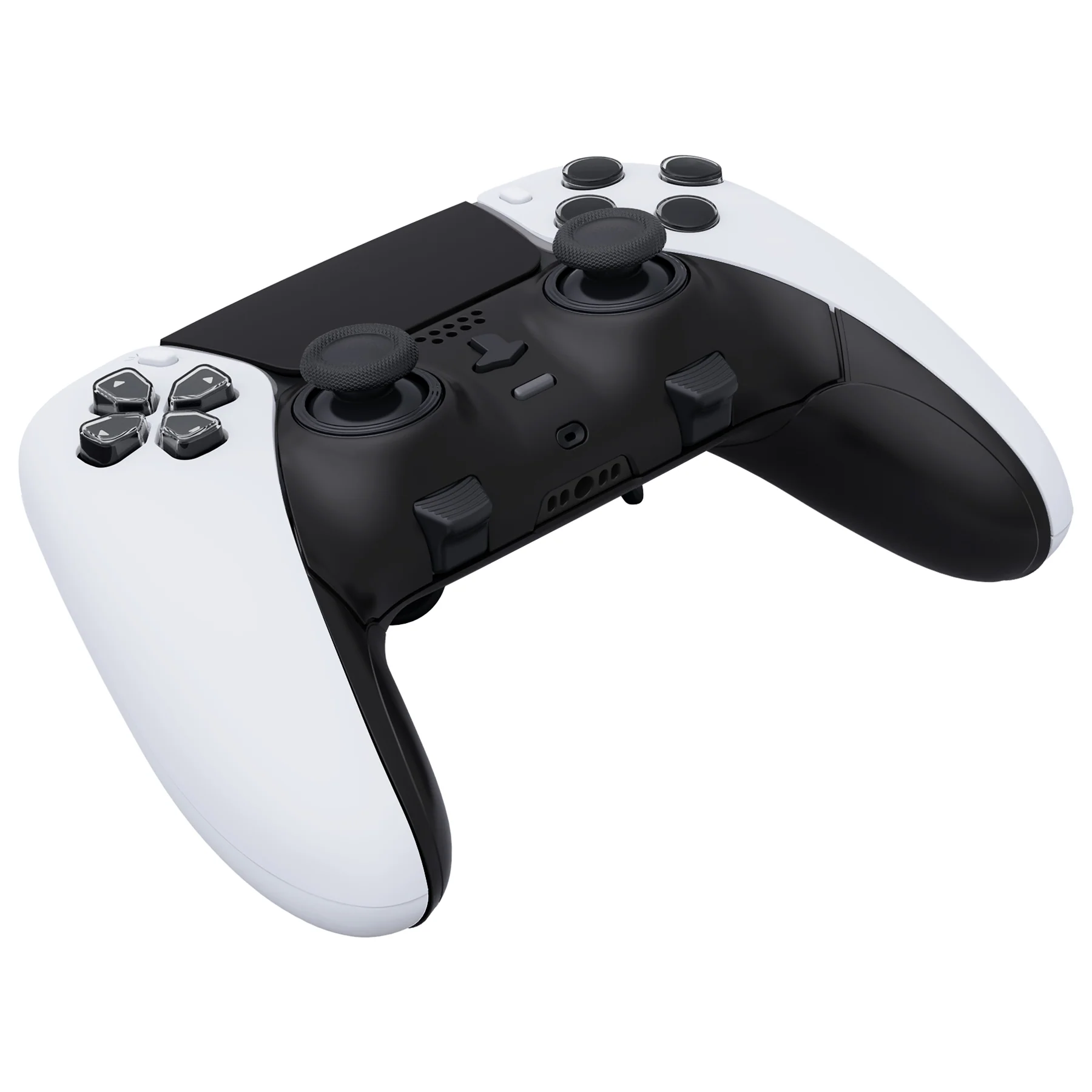 eXtremeRate Replacement Top Bottom Decorative Trim Shell Compatible with PS5 Edge Controller - Black - Image 5