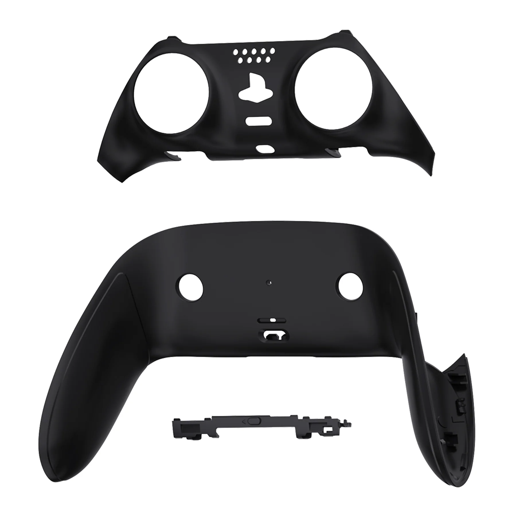 eXtremeRate Replacement Top Bottom Decorative Trim Shell Compatible with PS5 Edge Controller - Black - Image 8