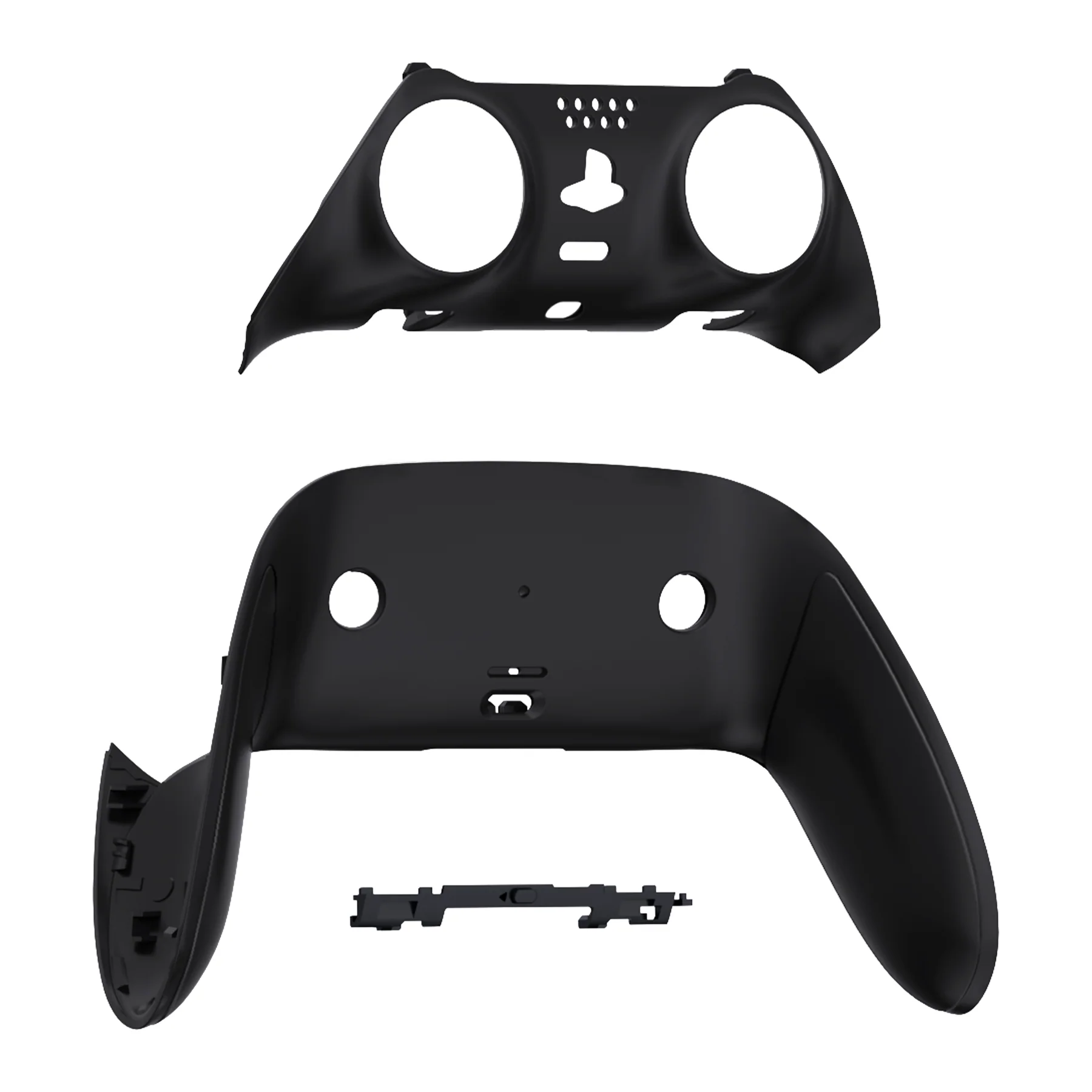 eXtremeRate Replacement Top Bottom Decorative Trim Shell Compatible with PS5 Edge Controller - Black - Image 9