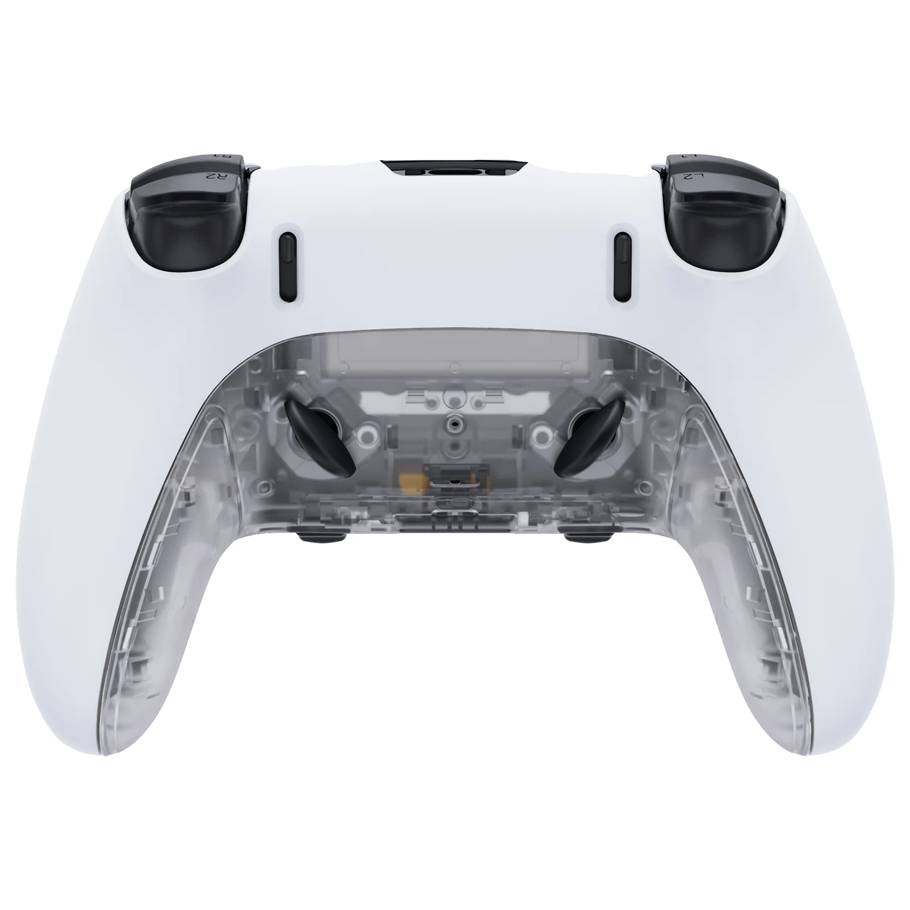 eXtremeRate Replacement Top Bottom Decorative Trim Shell Compatible with PS5 Edge Controller - Clear - Image 5