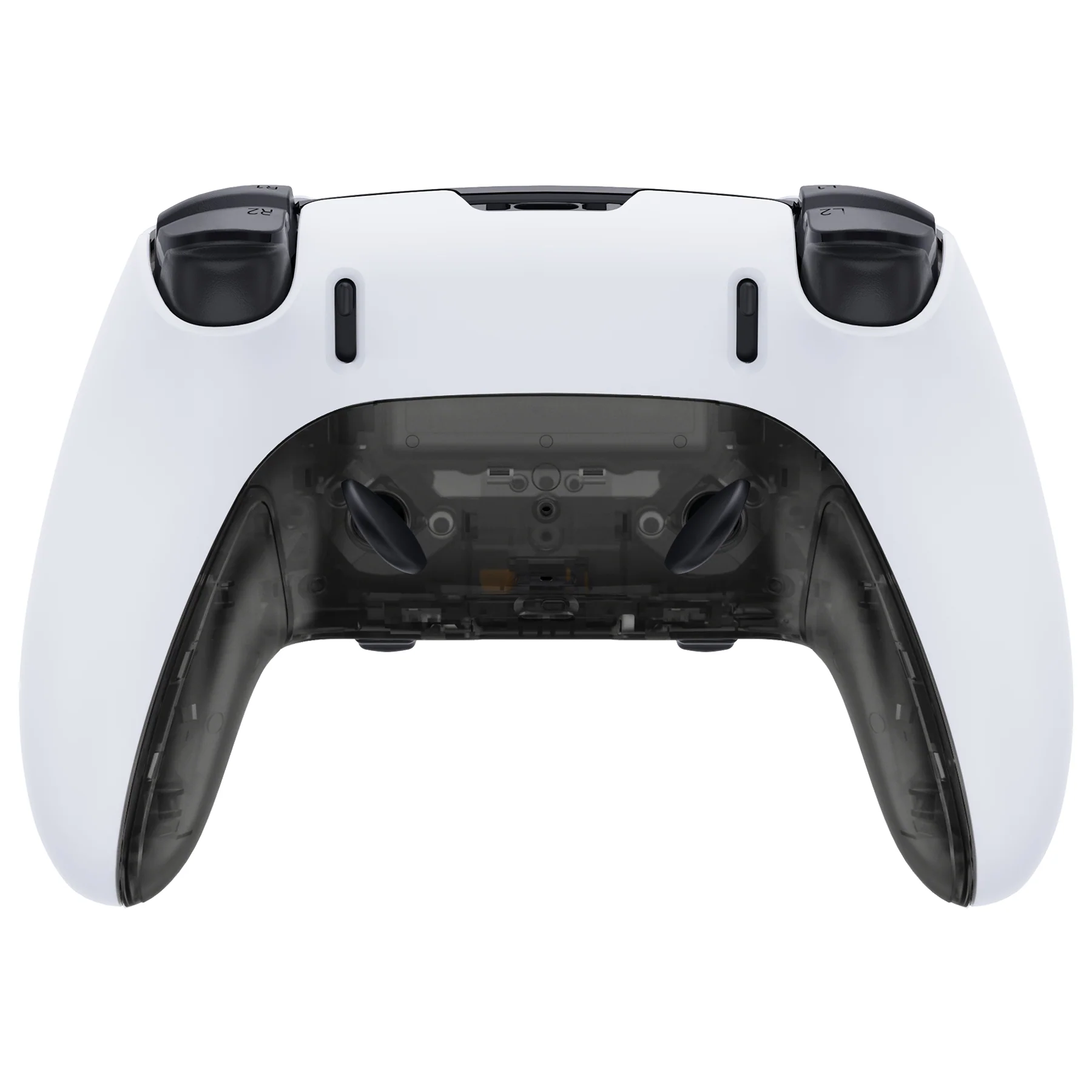 eXtremeRate Replacement Top Bottom Decorative Trim Shell Compatible with PS5 Edge Controller - Clear Black - Image 5