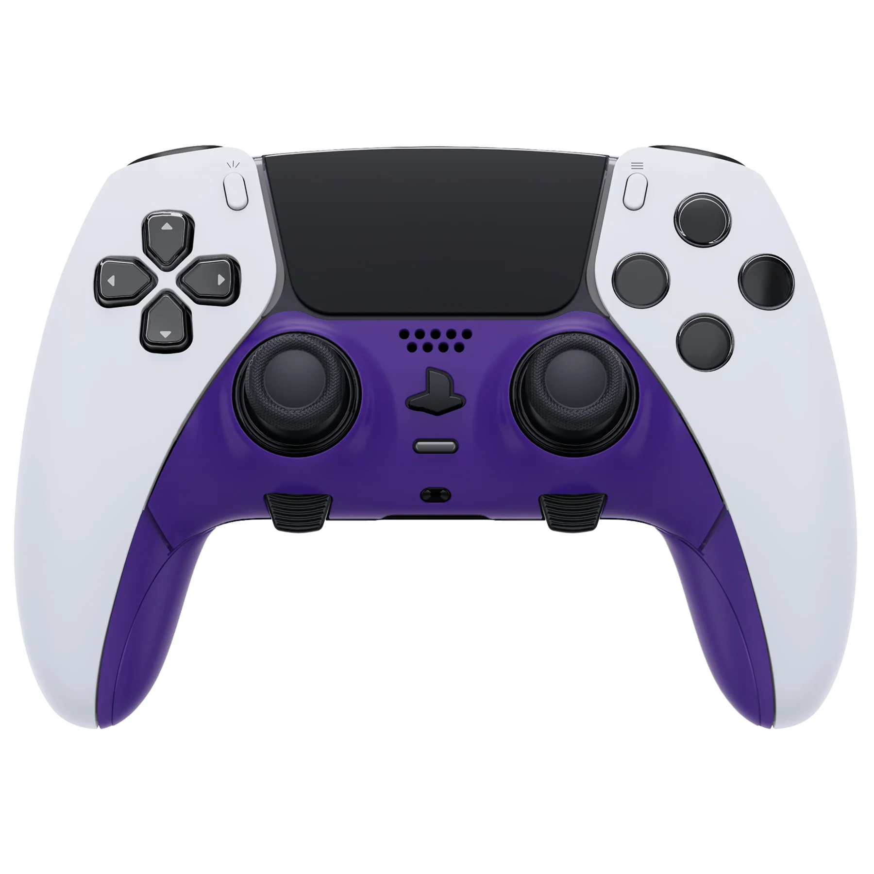 eXtremeRate Replacement Top Bottom Decorative Trim Shell Compatible with PS5 Edge Controller - Purple - Image 2