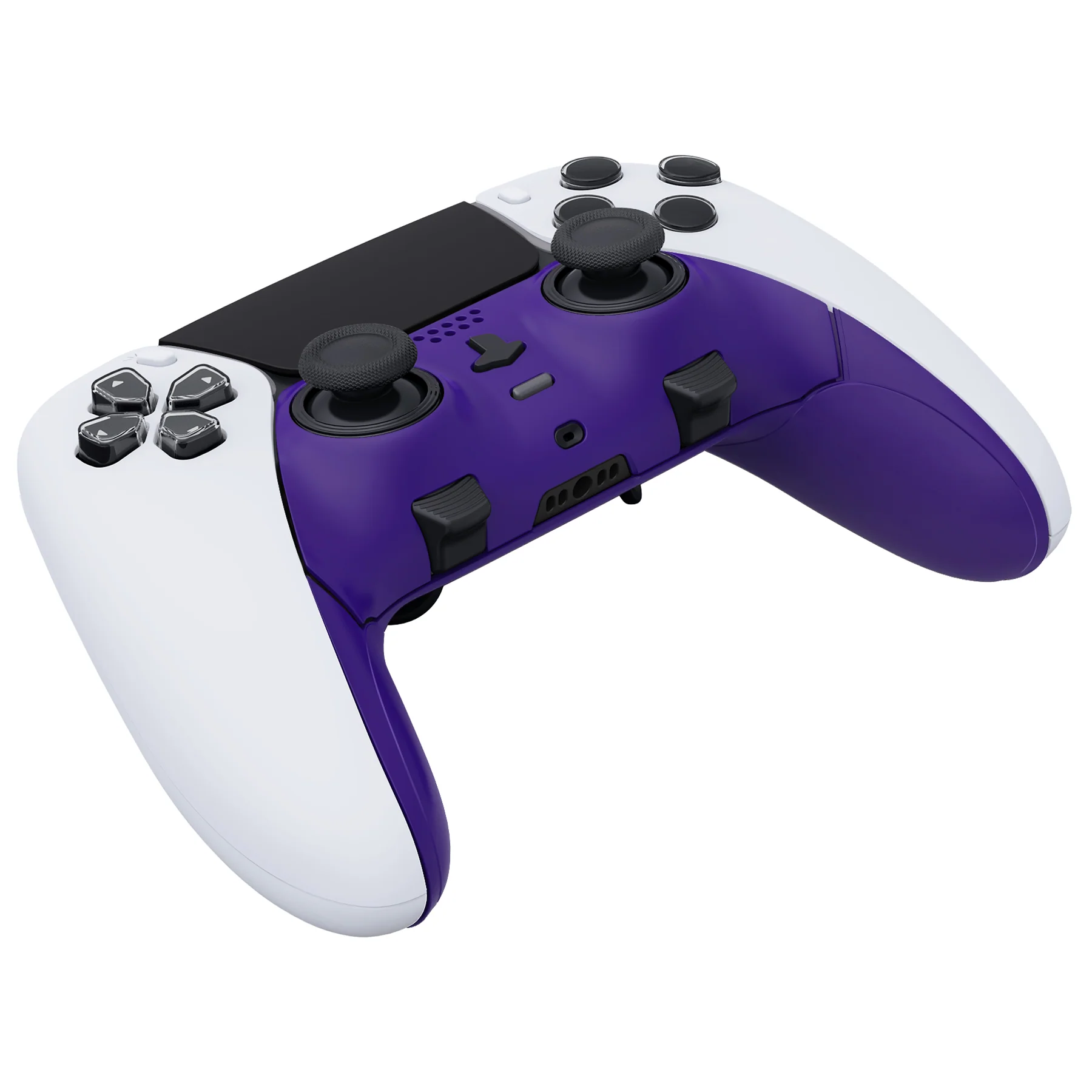 eXtremeRate Replacement Top Bottom Decorative Trim Shell Compatible with PS5 Edge Controller - Purple - Image 6