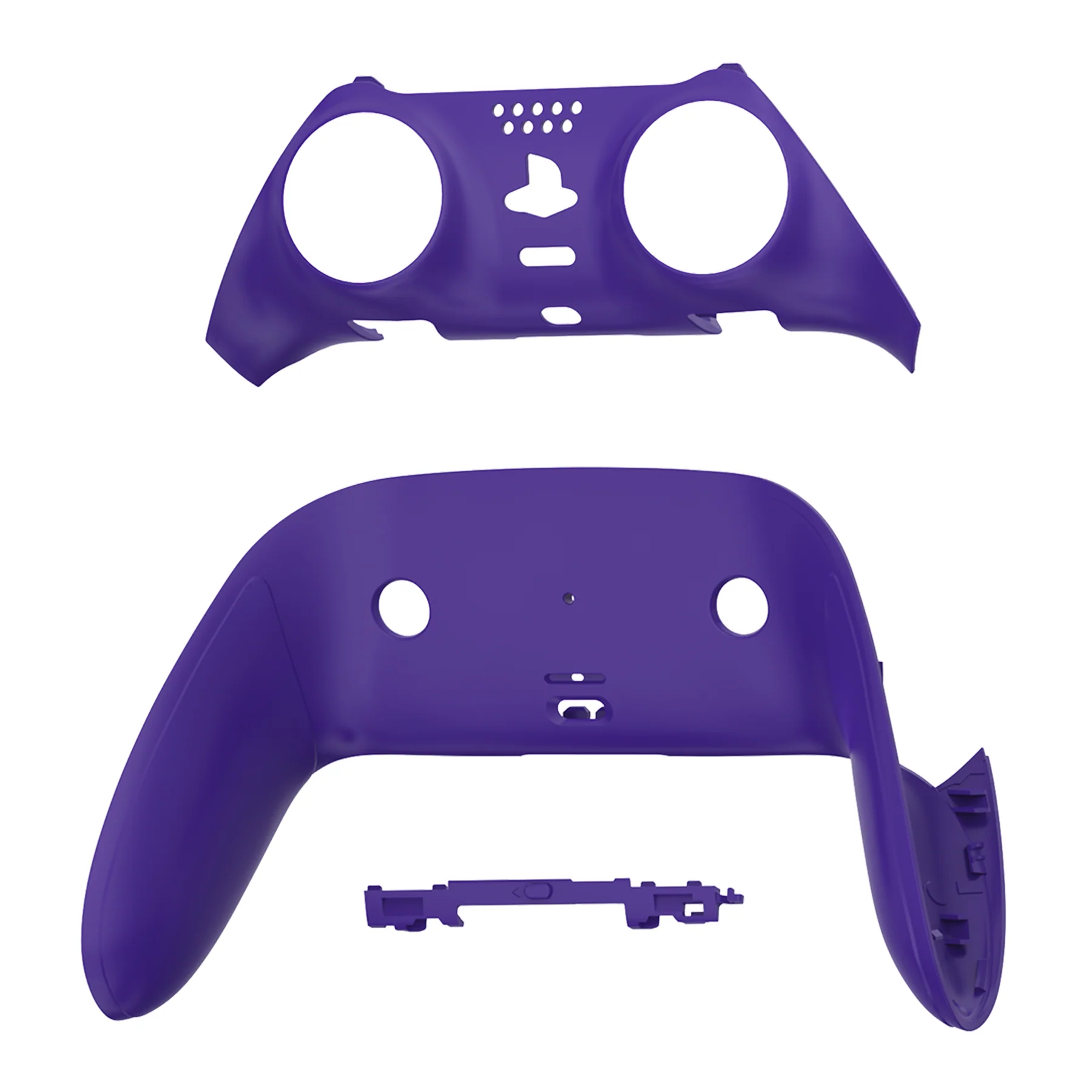 eXtremeRate Replacement Top Bottom Decorative Trim Shell Compatible with PS5 Edge Controller - Purple - Image 8