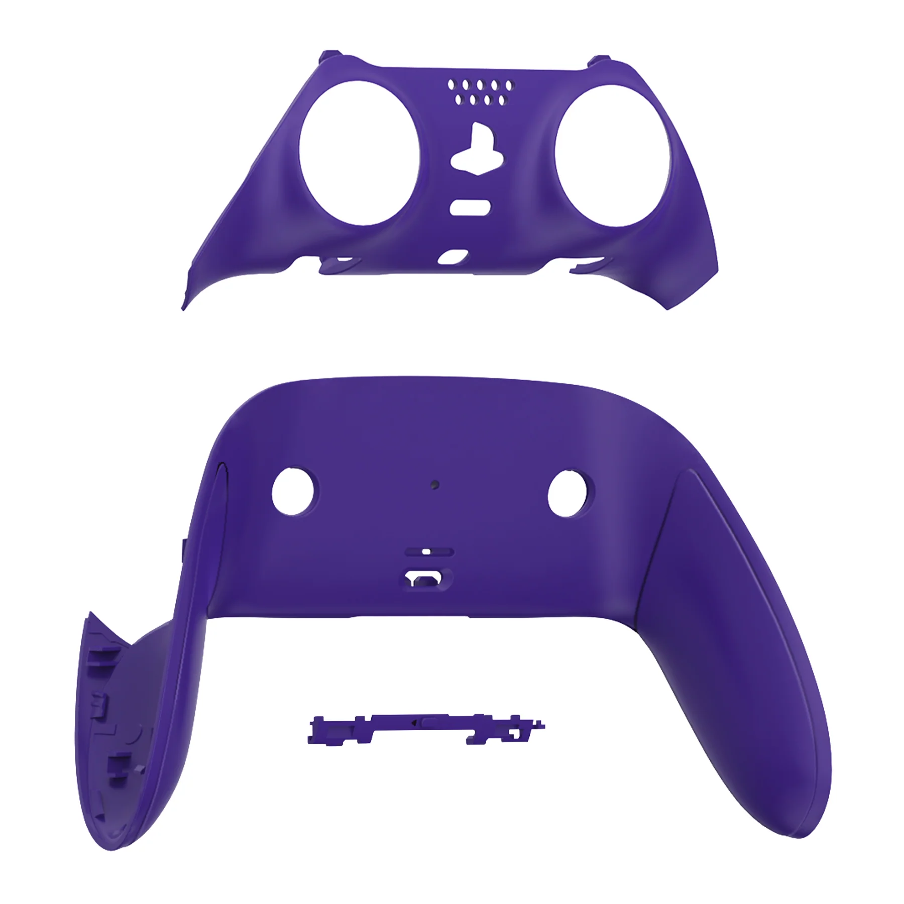 eXtremeRate Replacement Top Bottom Decorative Trim Shell Compatible with PS5 Edge Controller - Purple - Image 9