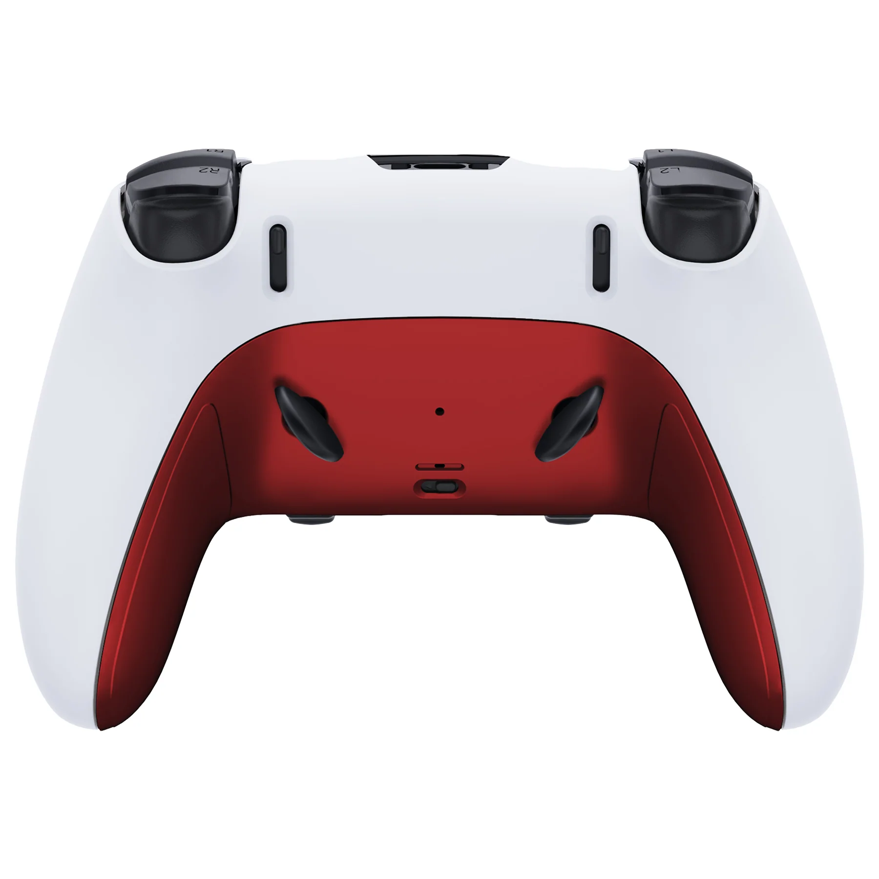eXtremeRate Replacement Top Bottom Decorative Trim Shell Compatible with PS5 Edge Controller - Scarlet Red - Image 5