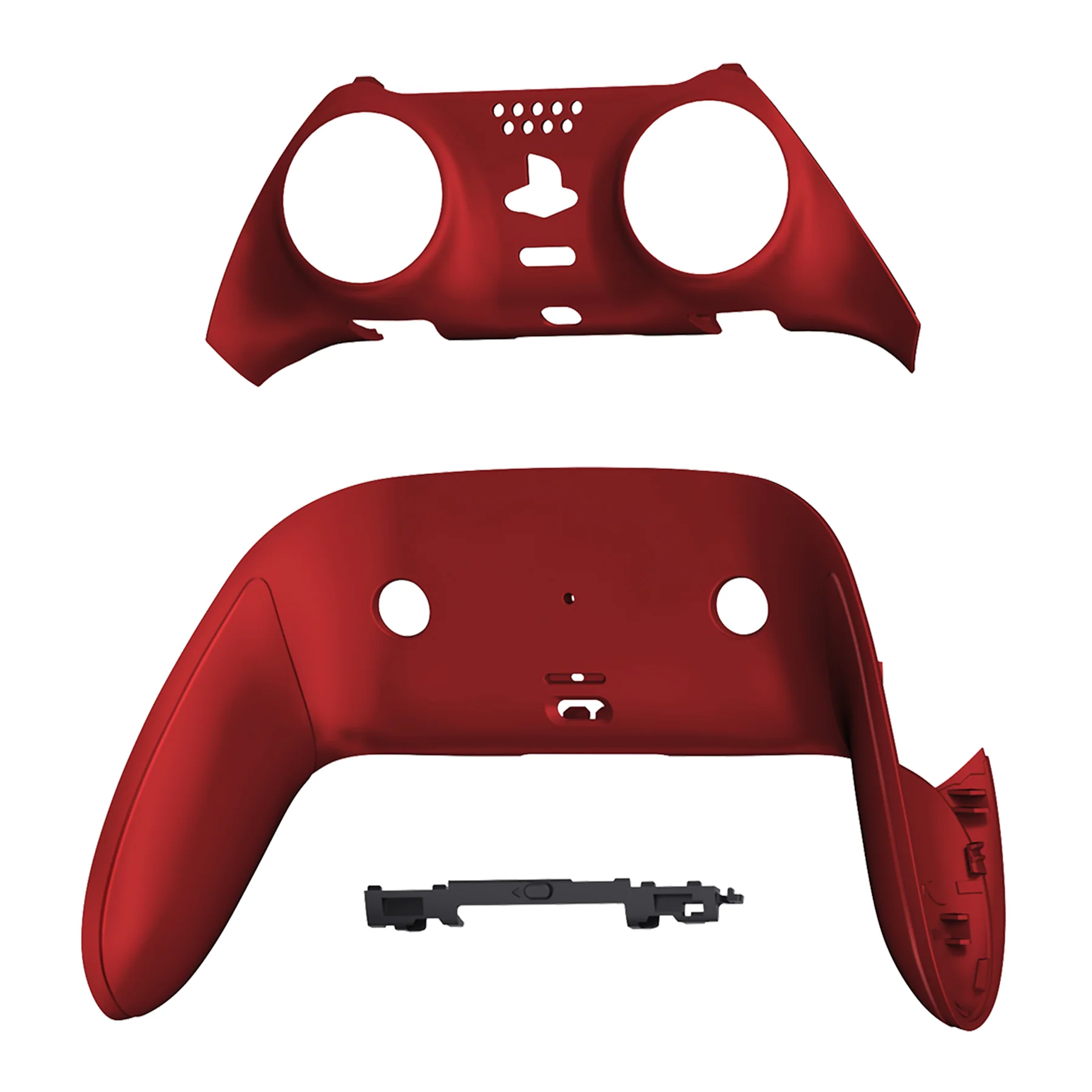 eXtremeRate Replacement Top Bottom Decorative Trim Shell Compatible with PS5 Edge Controller - Scarlet Red - Image 8