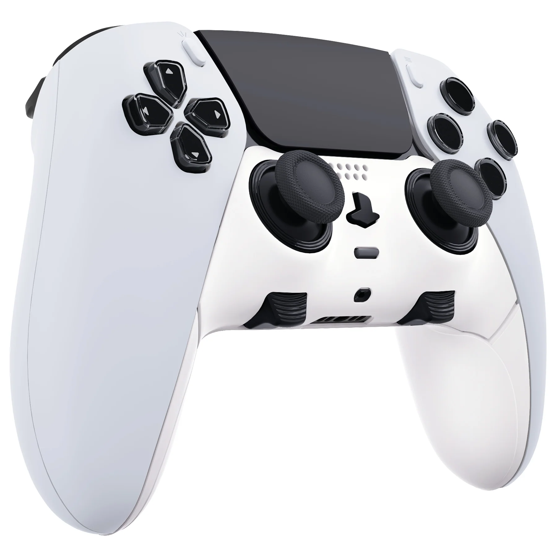 eXtremeRate Replacement Top Bottom Decorative Trim Shell Compatible with PS5 Edge Controller - White - Image 3