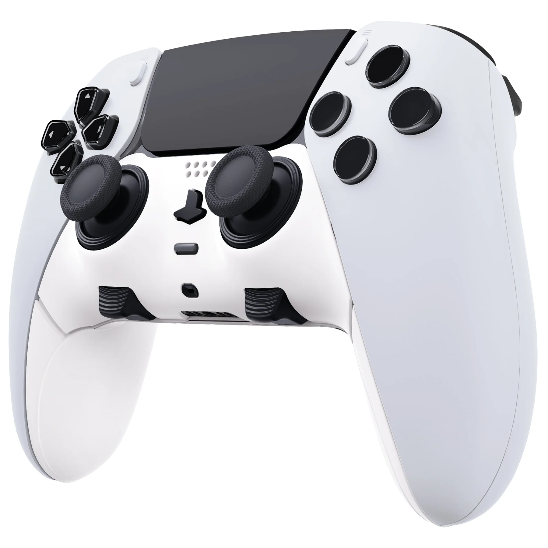 eXtremeRate Replacement Top Bottom Decorative Trim Shell Compatible with PS5 Edge Controller - White - Image 4