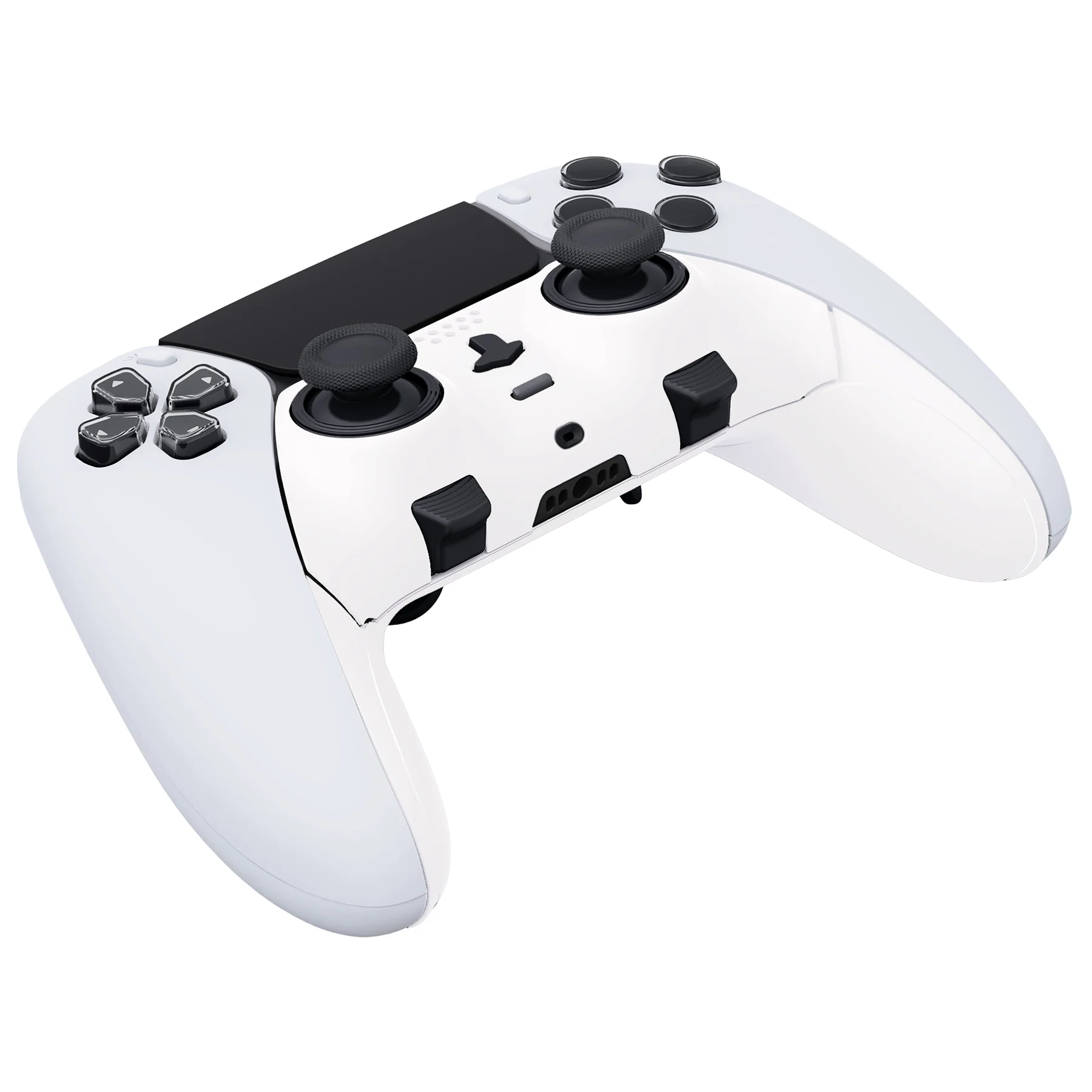 eXtremeRate Replacement Top Bottom Decorative Trim Shell Compatible with PS5 Edge Controller - White - Image 6