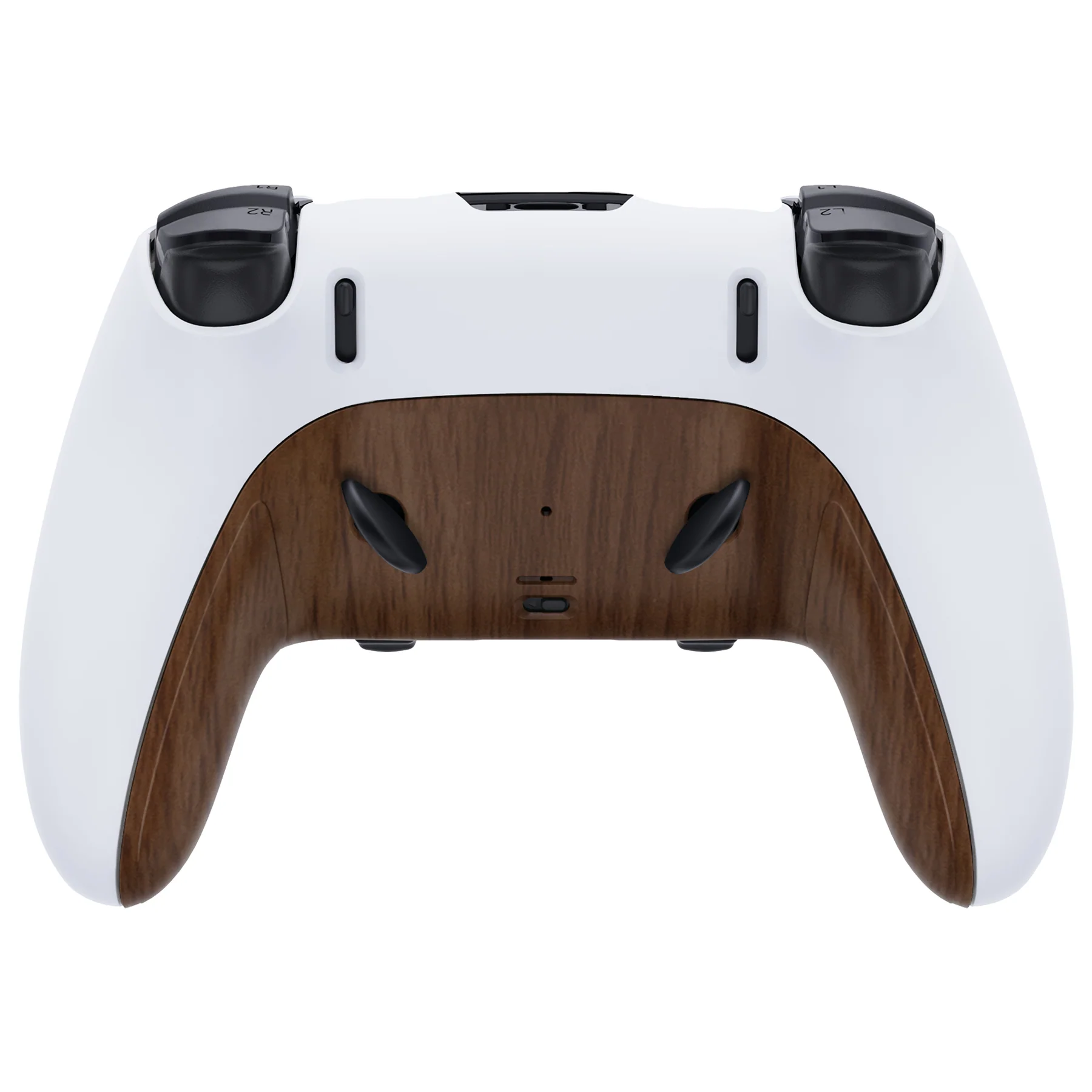 eXtremeRate Replacement Top Bottom Decorative Trim Shell Compatible with PS5 Edge Controller - Wood Grain - Image 5