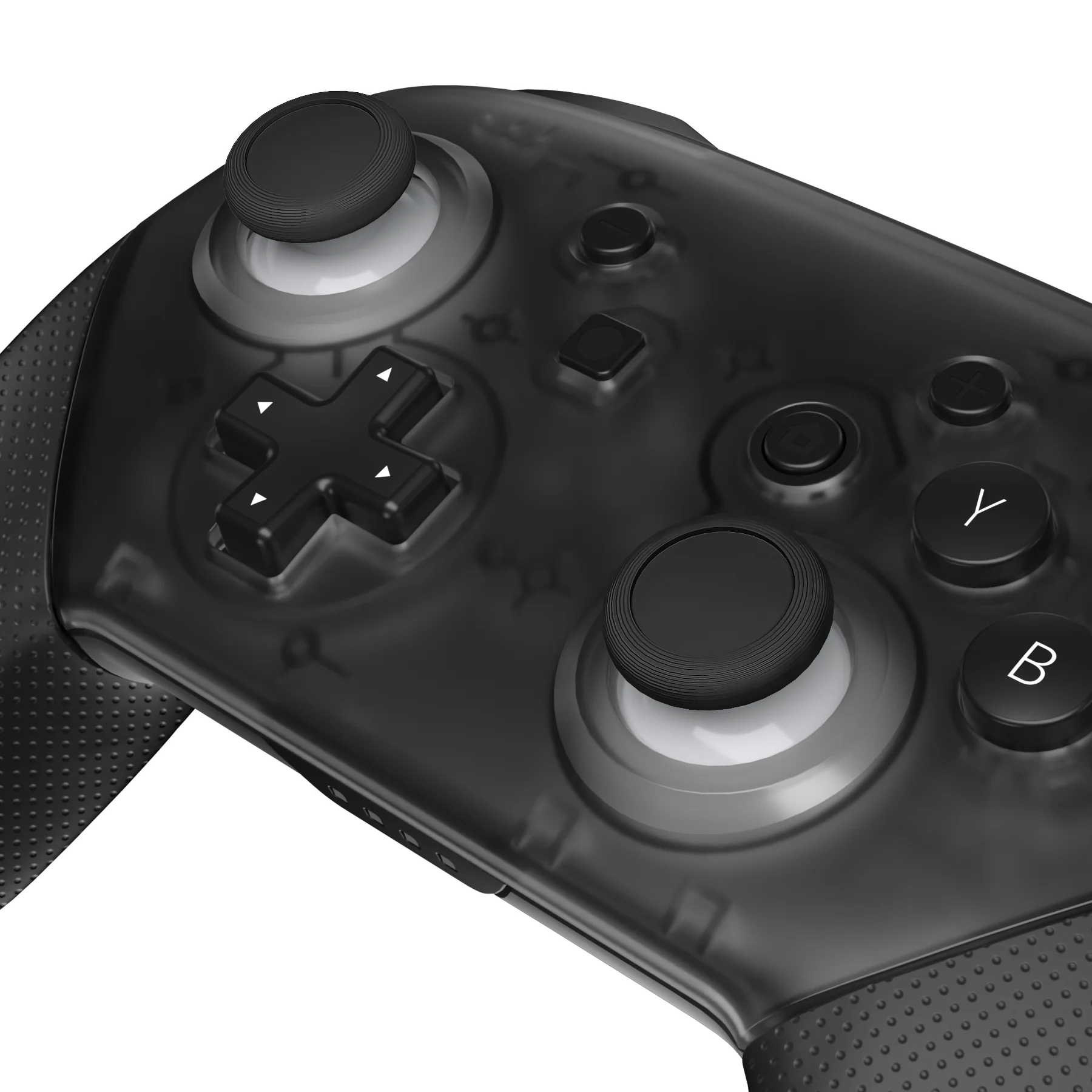 eXtremeRate Replacement Dual-color 3D Joystick Thumbsticks for Nintendo Switch Pro Controller - Robot White & Black - Image 2