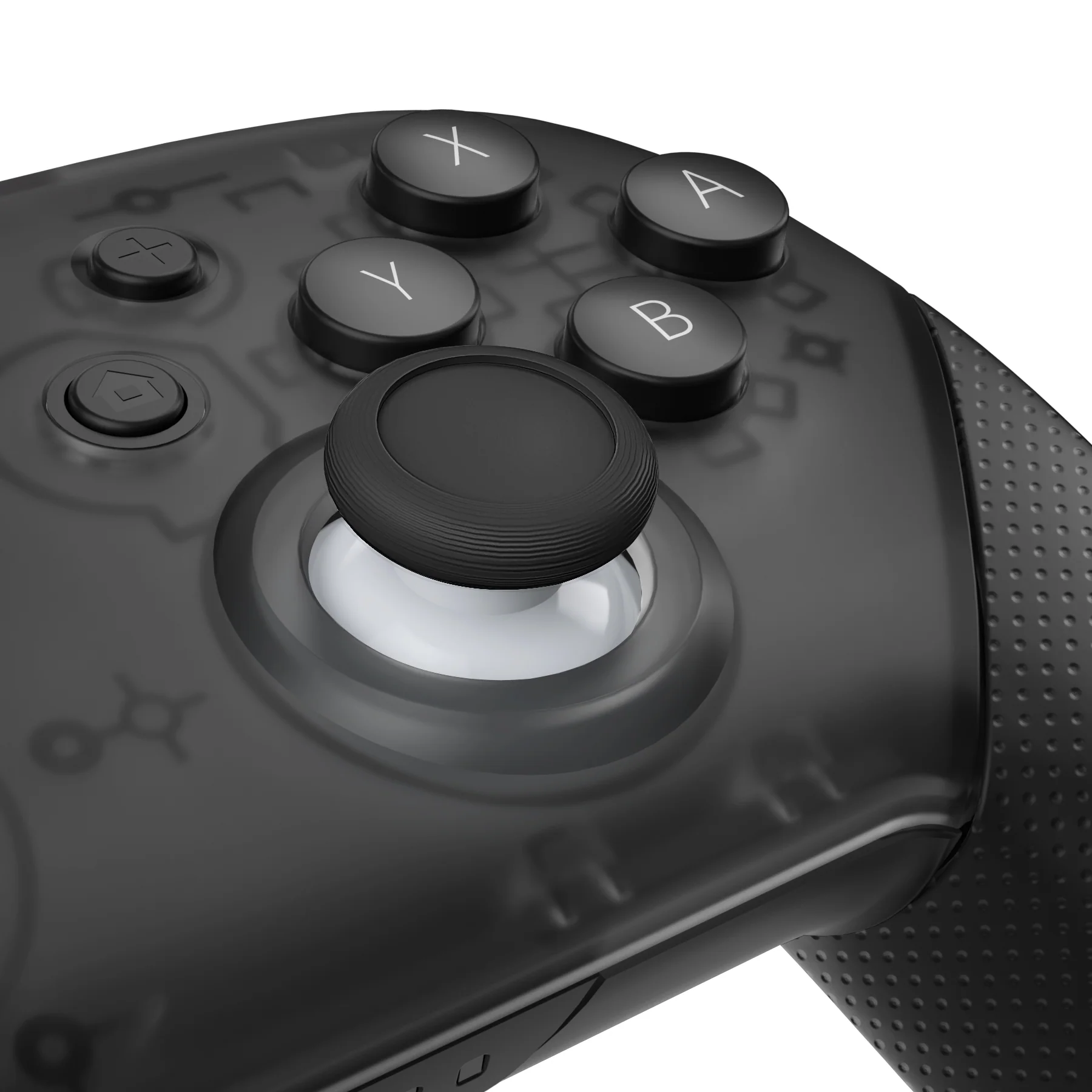 eXtremeRate Replacement Dual-color 3D Joystick Thumbsticks for Nintendo Switch Pro Controller - Robot White & Black - Image 3