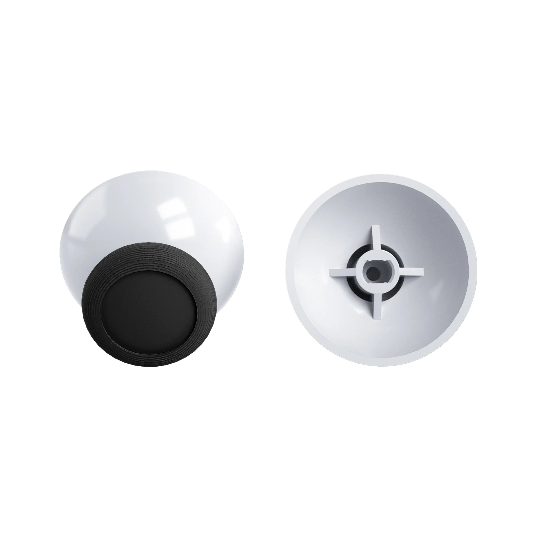 eXtremeRate Replacement Dual-color 3D Joystick Thumbsticks for Nintendo Switch Pro Controller - Robot White & Black - Image 6