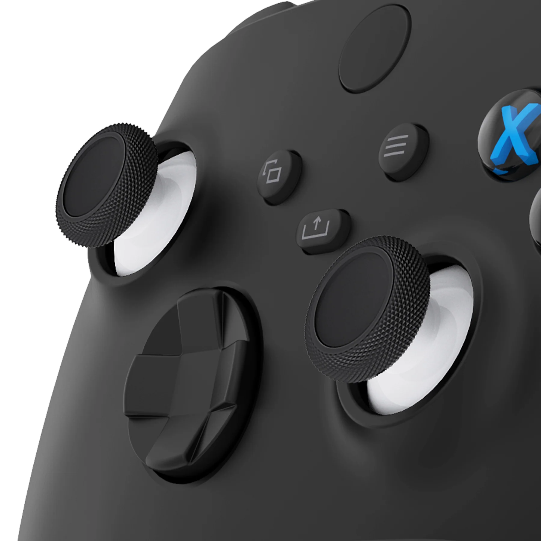 eXtremeRate Replacement Thumbsticks for Xbox Series X/S Controller & Xbox One X/S Controller & Xbox One Standard Controller & Xbox One Elite Controller - Robot White & Black - Image 3