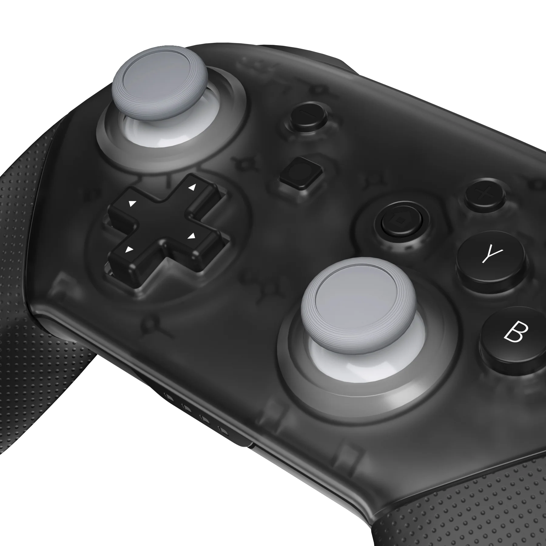 eXtremeRate Replacement Dual-color 3D Joystick Thumbsticks for Nintendo Switch Pro Controller - Robot White & New Hope Gray - Image 2