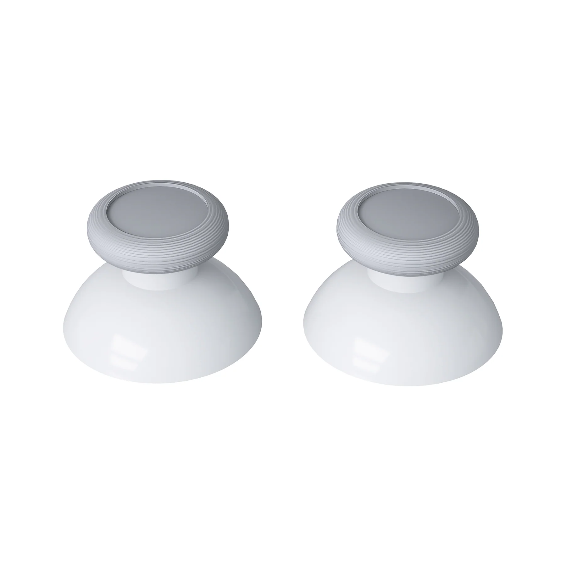 eXtremeRate Replacement Dual-color 3D Joystick Thumbsticks for Nintendo Switch Pro Controller - Robot White & New Hope Gray - Image 5