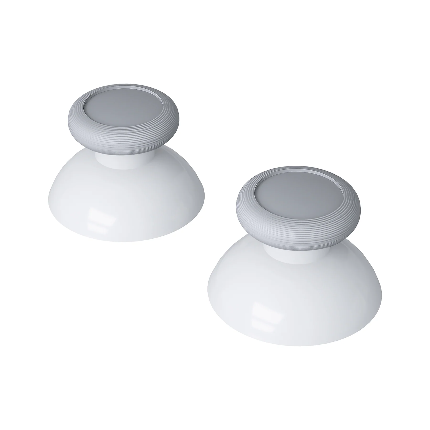 eXtremeRate Replacement Dual-color 3D Joystick Thumbsticks for Nintendo Switch Pro Controller - Robot White & New Hope Gray - Image 7
