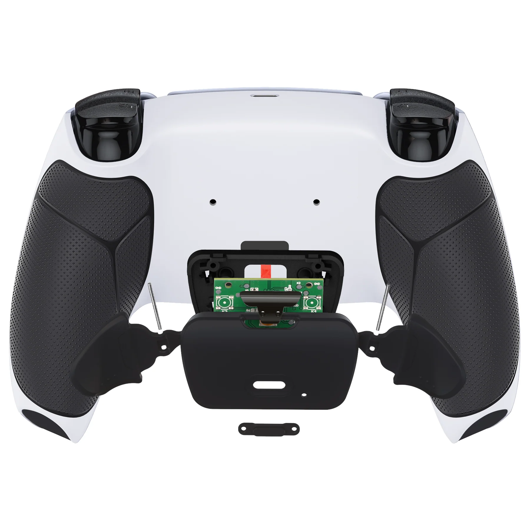 eXtremeRate Remappable Rise 2.0 Remap Kit for PS5 Controller BDM-010 & BDM-020 - Rubberized Black Grip with Black Back Paddles - Image 6