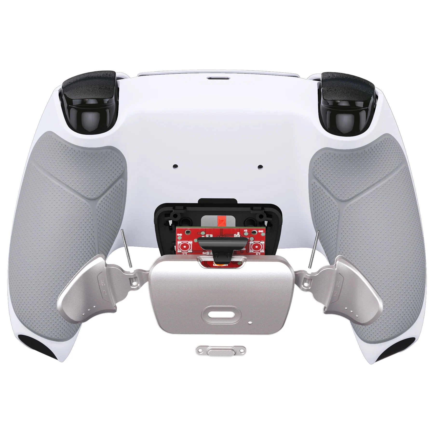 eXtremeRate Silver Real Metal Buttons (RMB) Version RISE Remap Kit for PS5 Controller BDM-030/040/050 - Rubberized Gray - Image 6