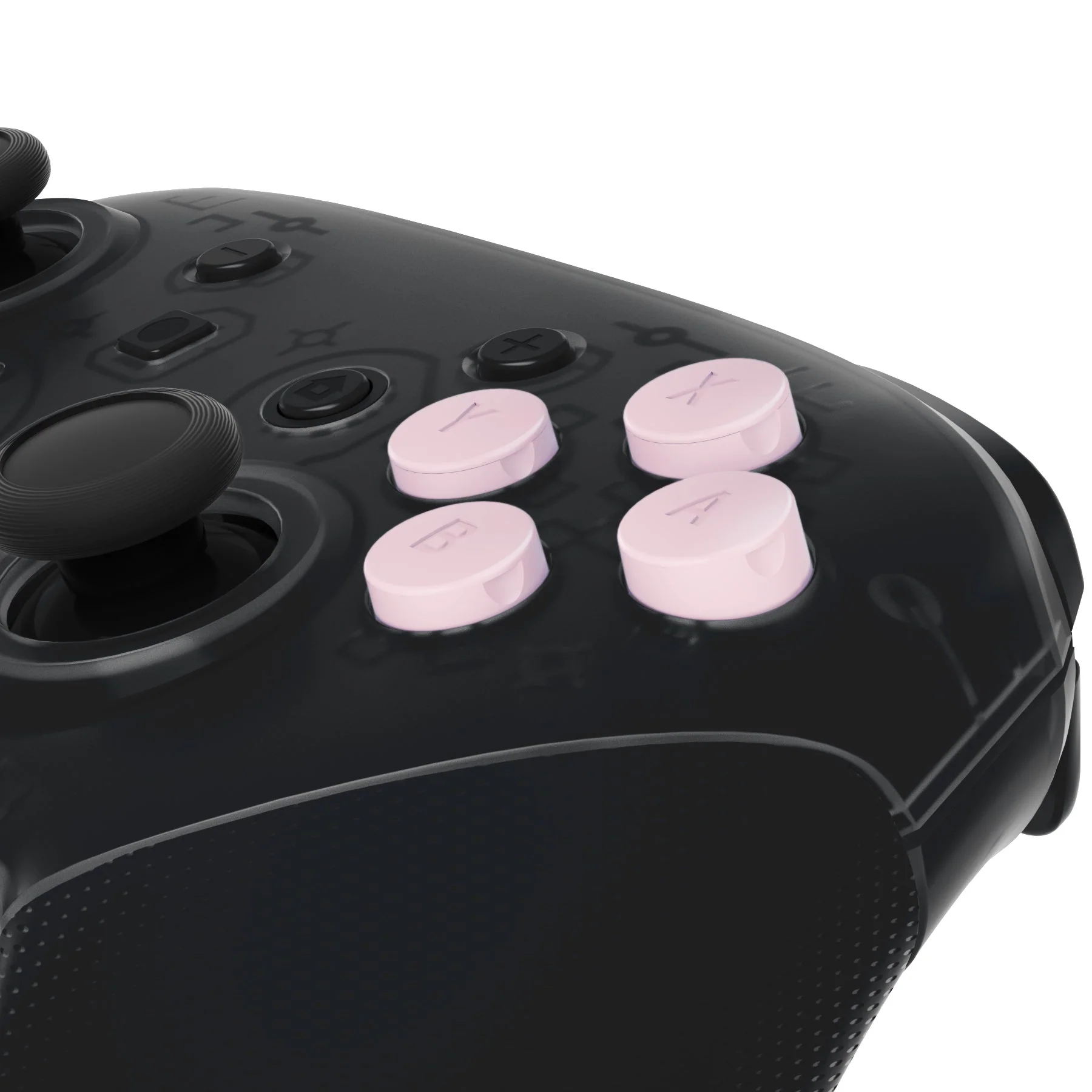 eXtremeRate Replacement Interchangeable ABXY Buttons for Nintendo Switch Pro Controller - Cherry Blossoms Pink - Image 3