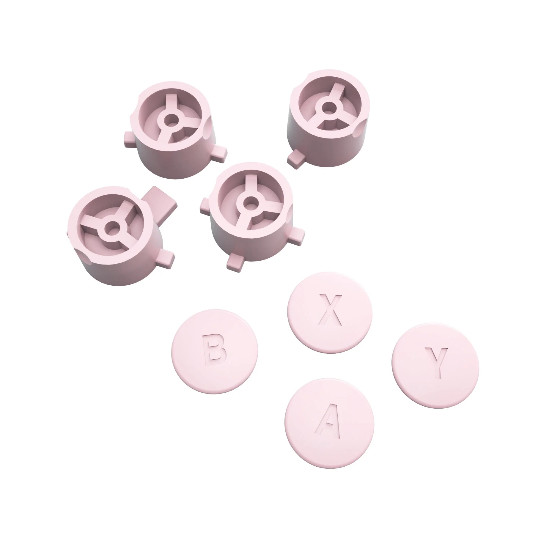 eXtremeRate Replacement Interchangeable ABXY Buttons for Nintendo Switch Pro Controller - Cherry Blossoms Pink - Image 4