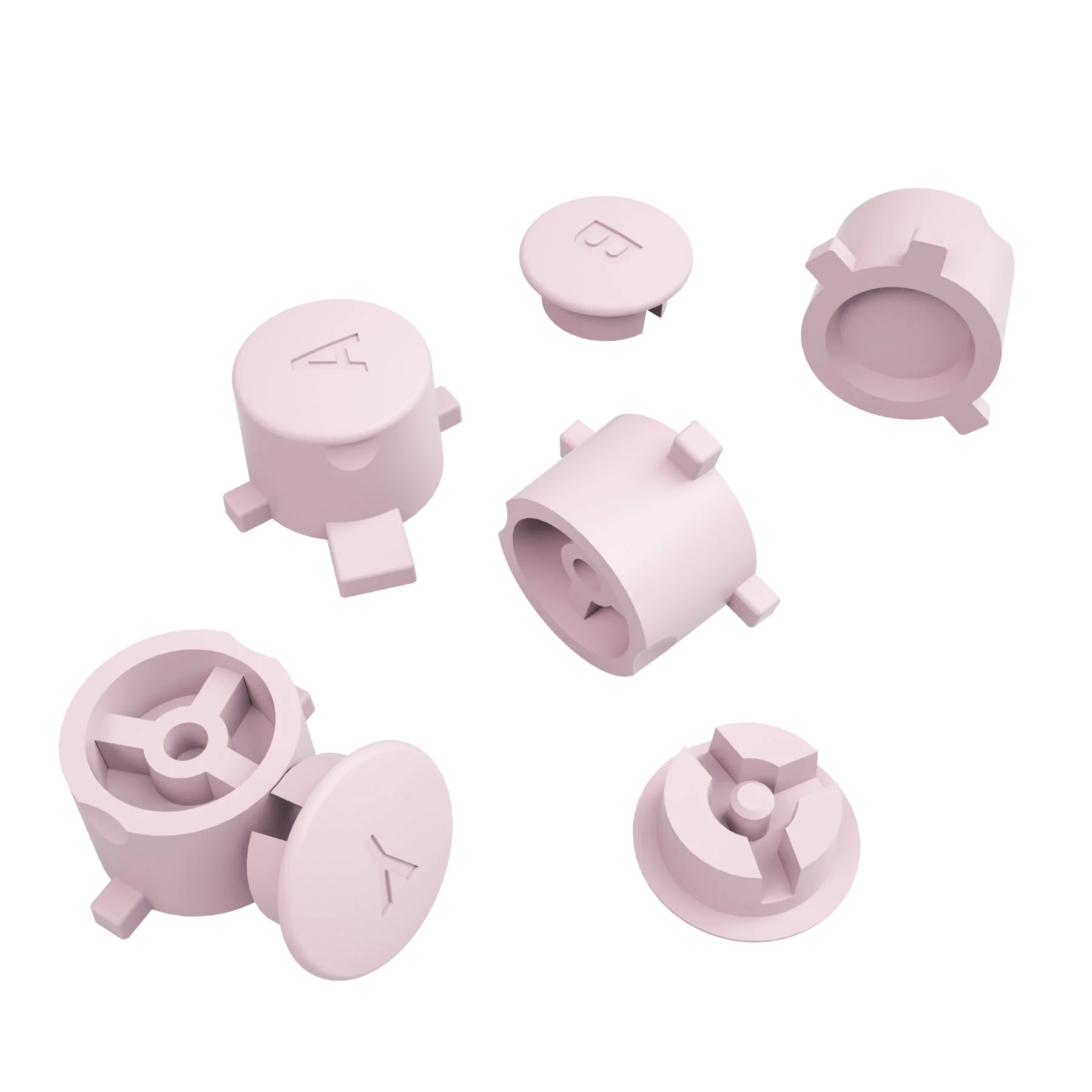 eXtremeRate Replacement Interchangeable ABXY Buttons for Nintendo Switch Pro Controller - Cherry Blossoms Pink - Image 6