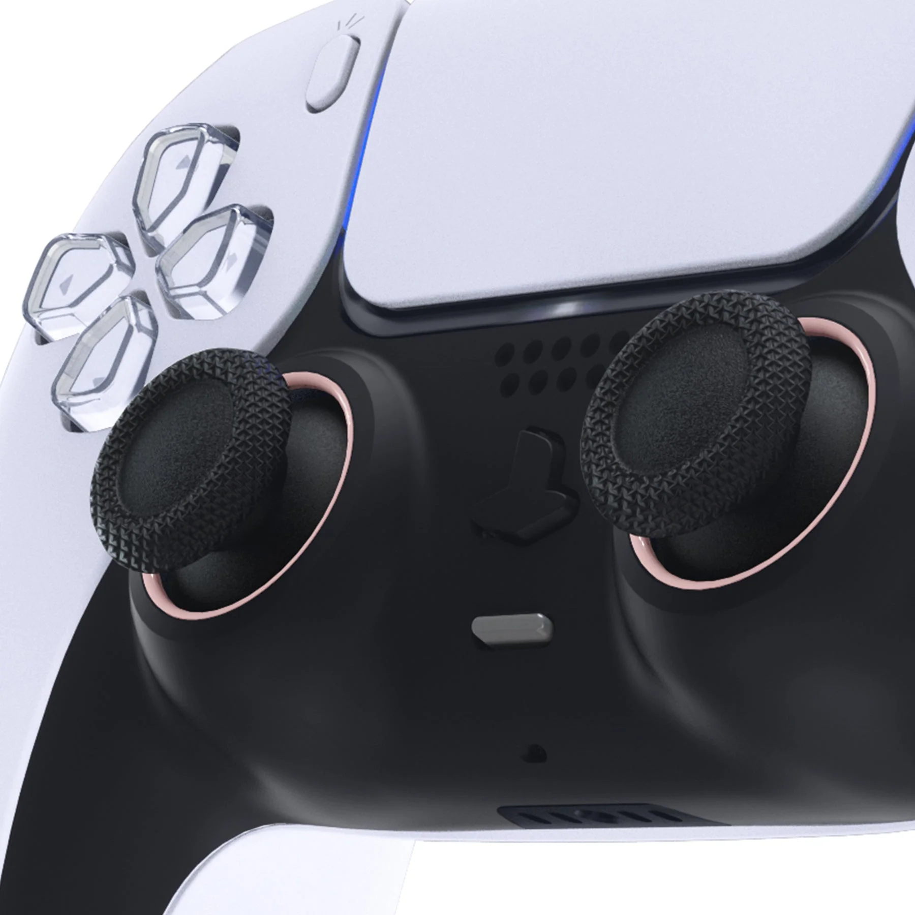 eXtremeRate Custom Replacement Accent Rings for PS5 Controller - Cherry Blossoms Pink - Image 5