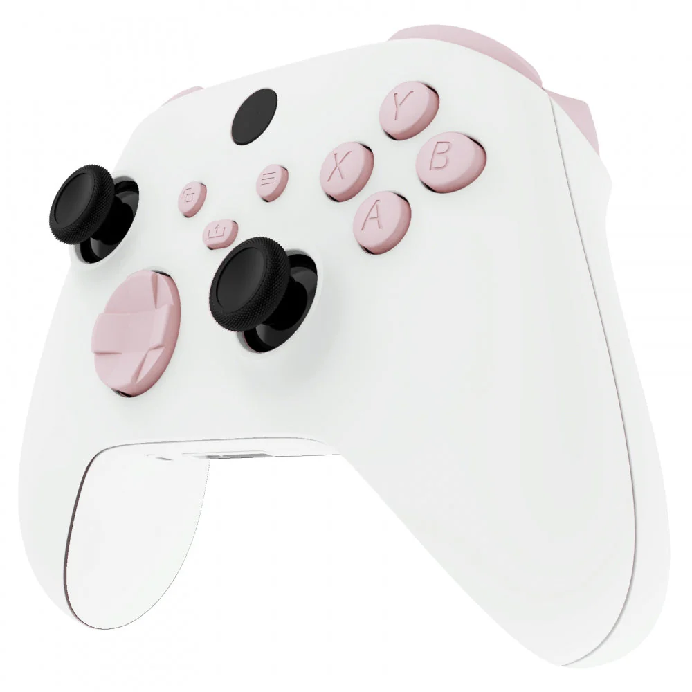 eXtremeRate Replacement Full Set Buttons for Xbox Series X & S Controller - Cherry Blossoms Pink - Image 4