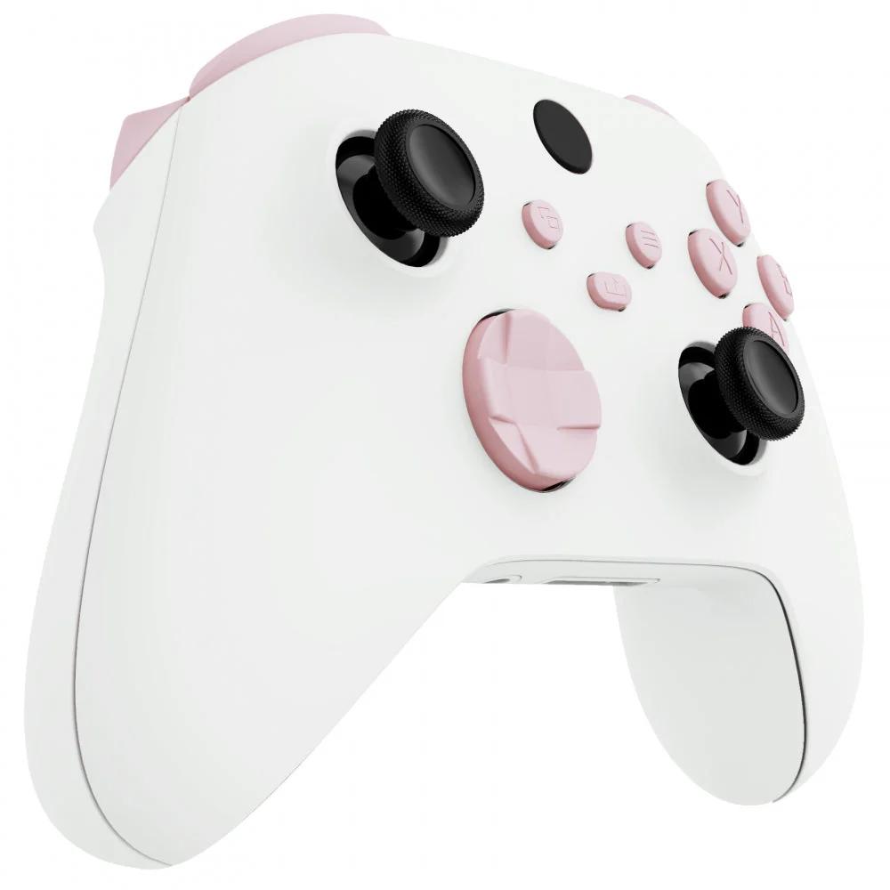 eXtremeRate Replacement Full Set Buttons for Xbox Series X & S Controller - Cherry Blossoms Pink - Image 5